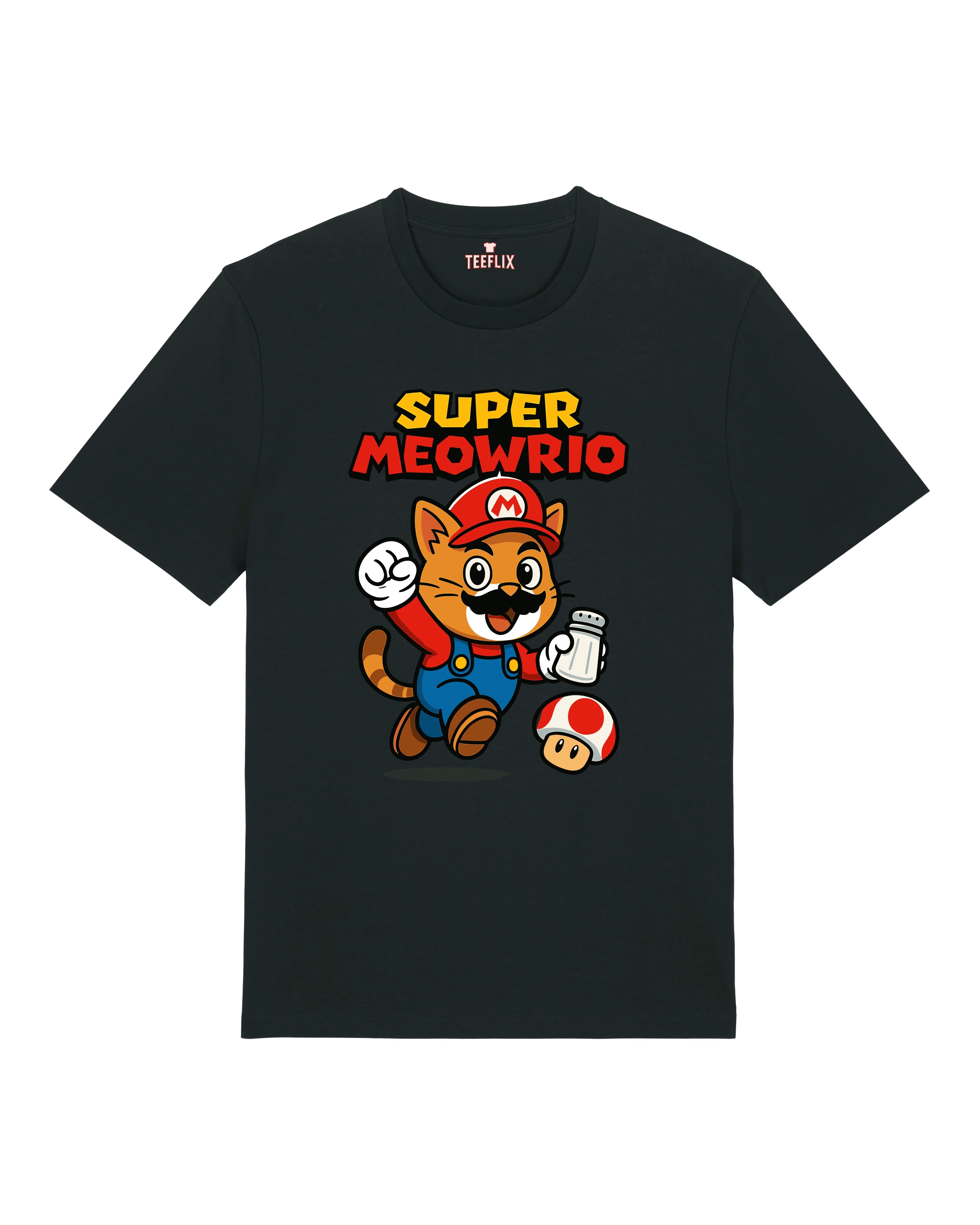 Super Meowrio Katze Lustiges T-Shirt Spruchshirt | teelavo