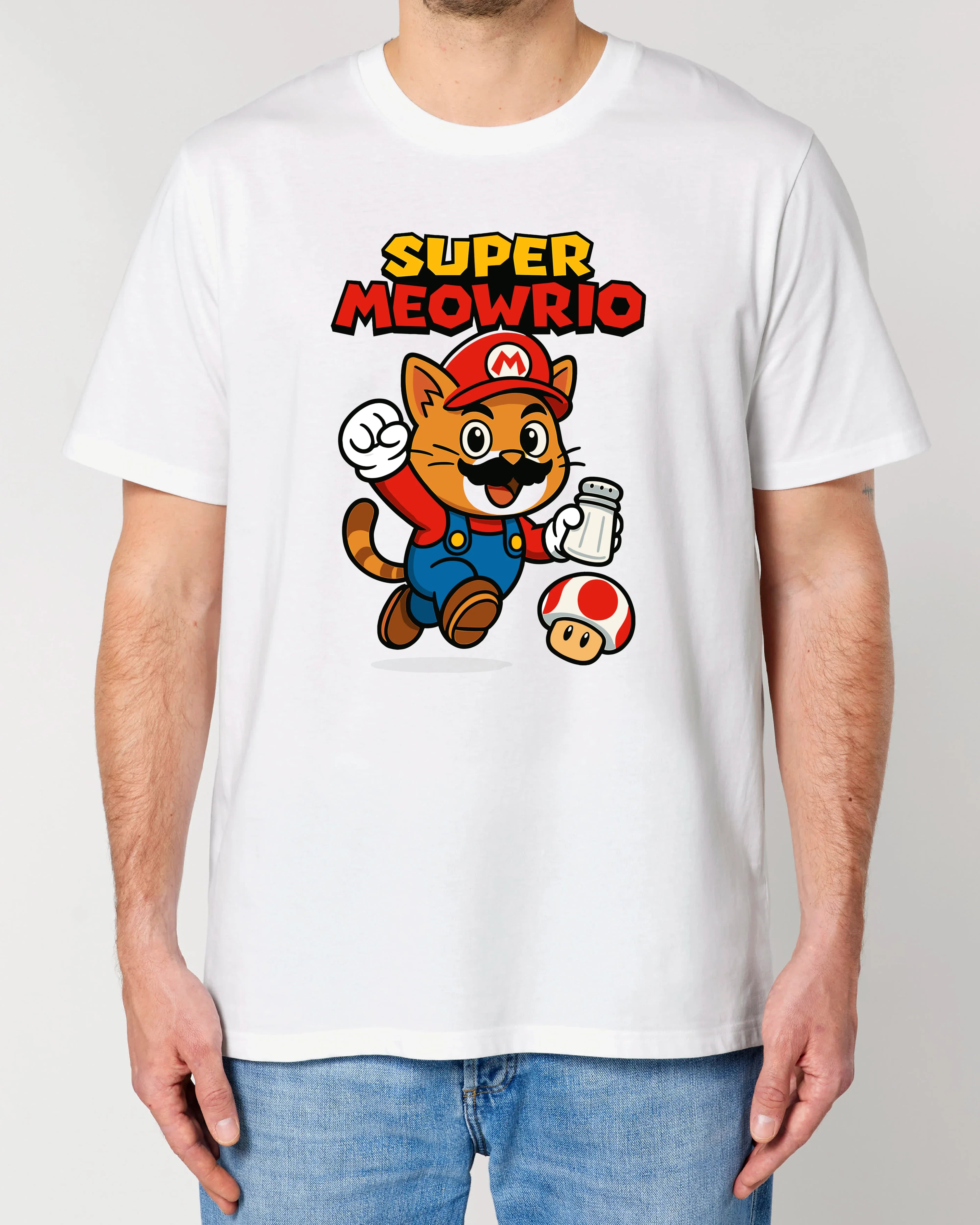Super Meowrio Katze Lustiges T-Shirt Spruchshirt | teelavo