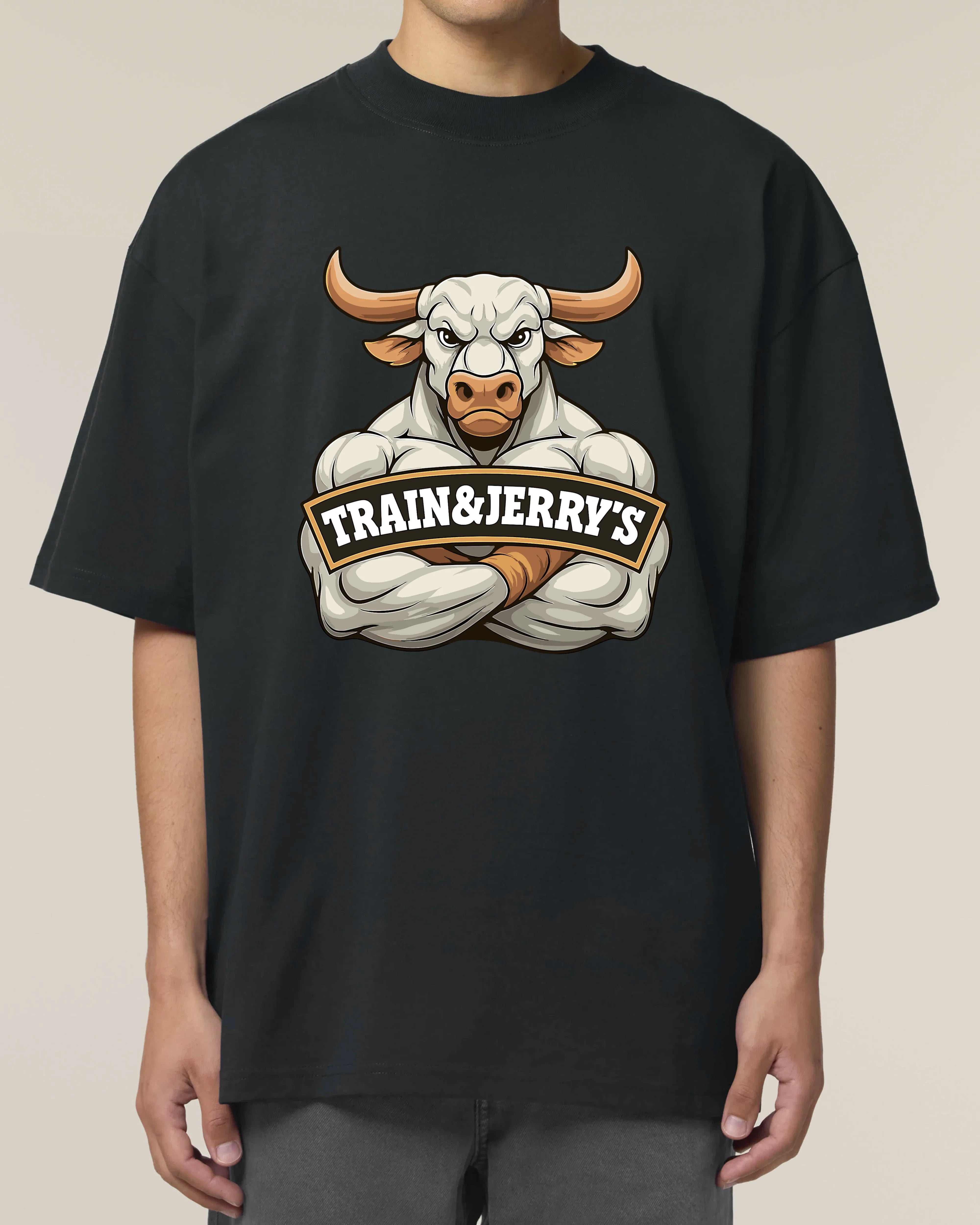 Train & Jerry’s Bull Gym Shirt Pump Cover Oversized Bio-Baumwolle | teelavo