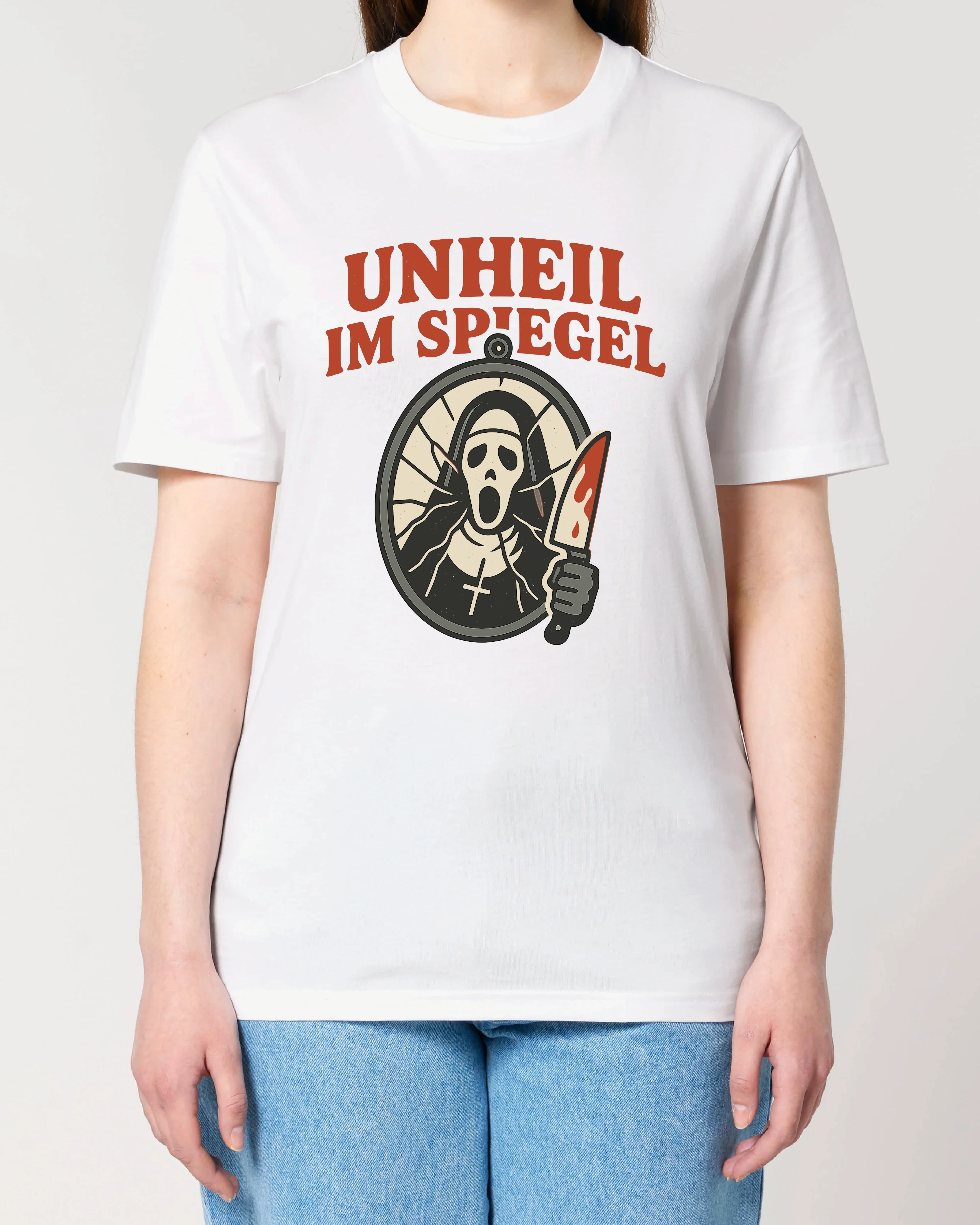 Unheil im Spiegel T-Shirt für Halloween | teelavo