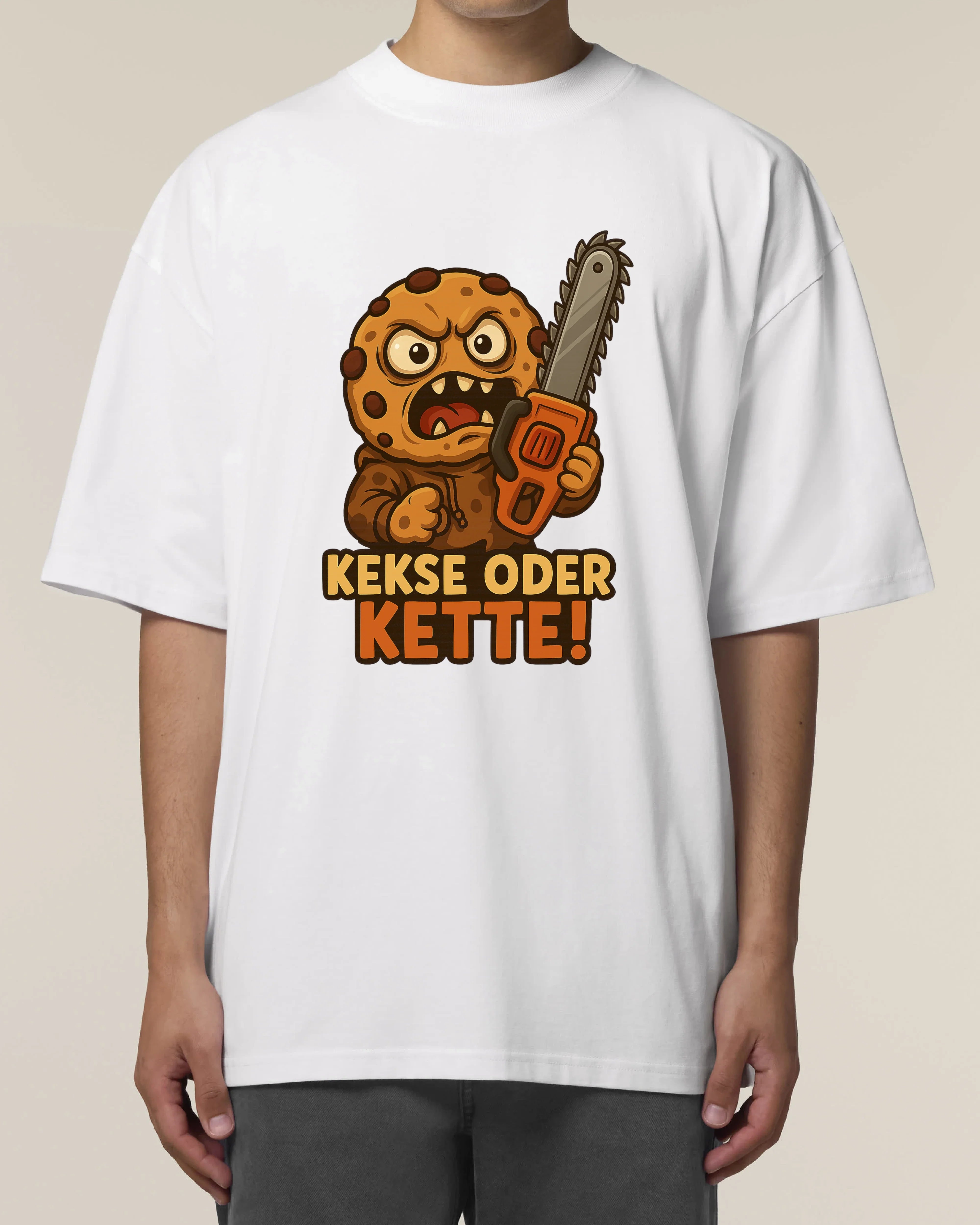 Kekse oder Kette – Lustiges Halloween T-Shirt | teelavo Premium Unisex Shirt