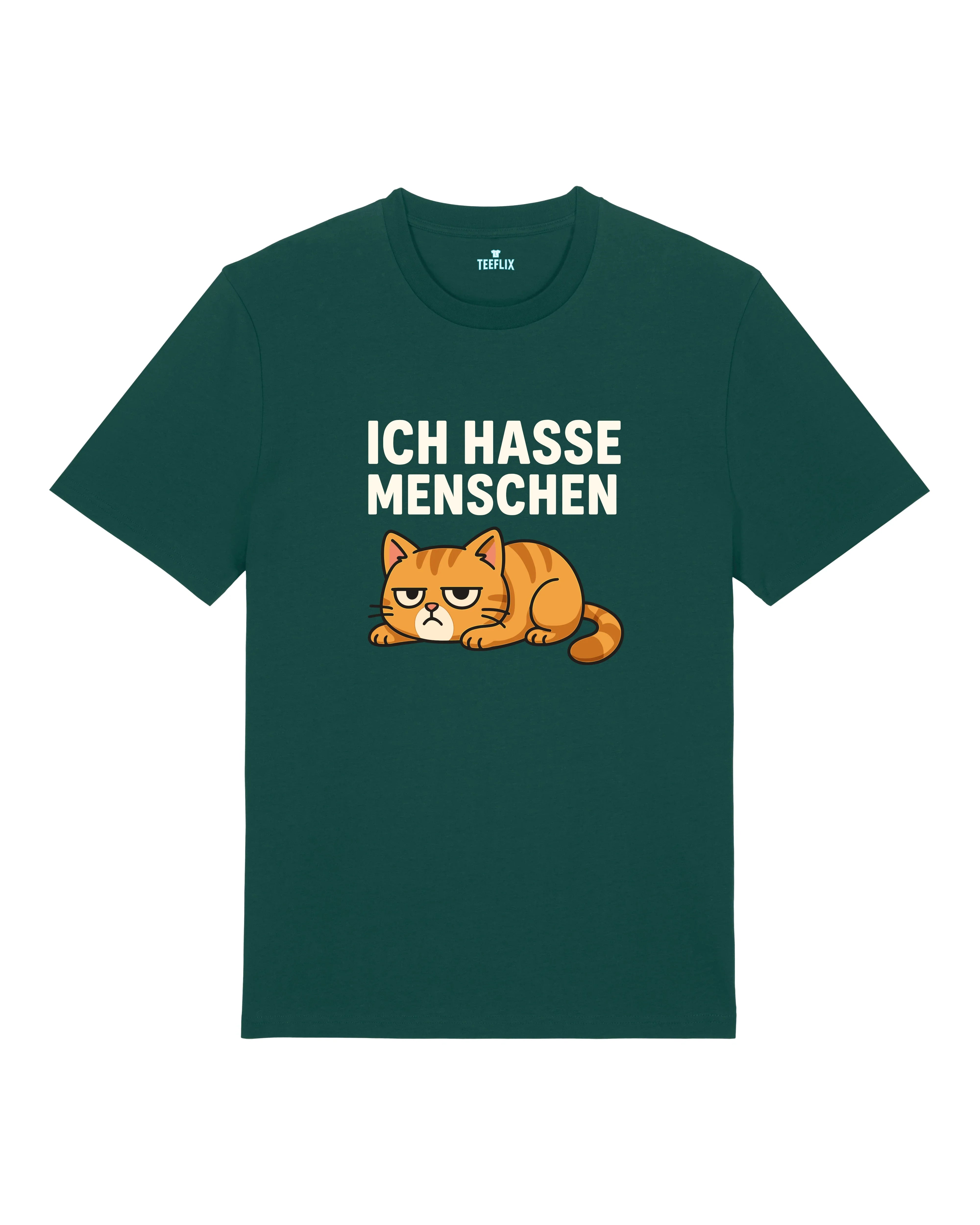 Ich hasse Menschen Lustiges Katzen T-Shirt Spruch | teelavo