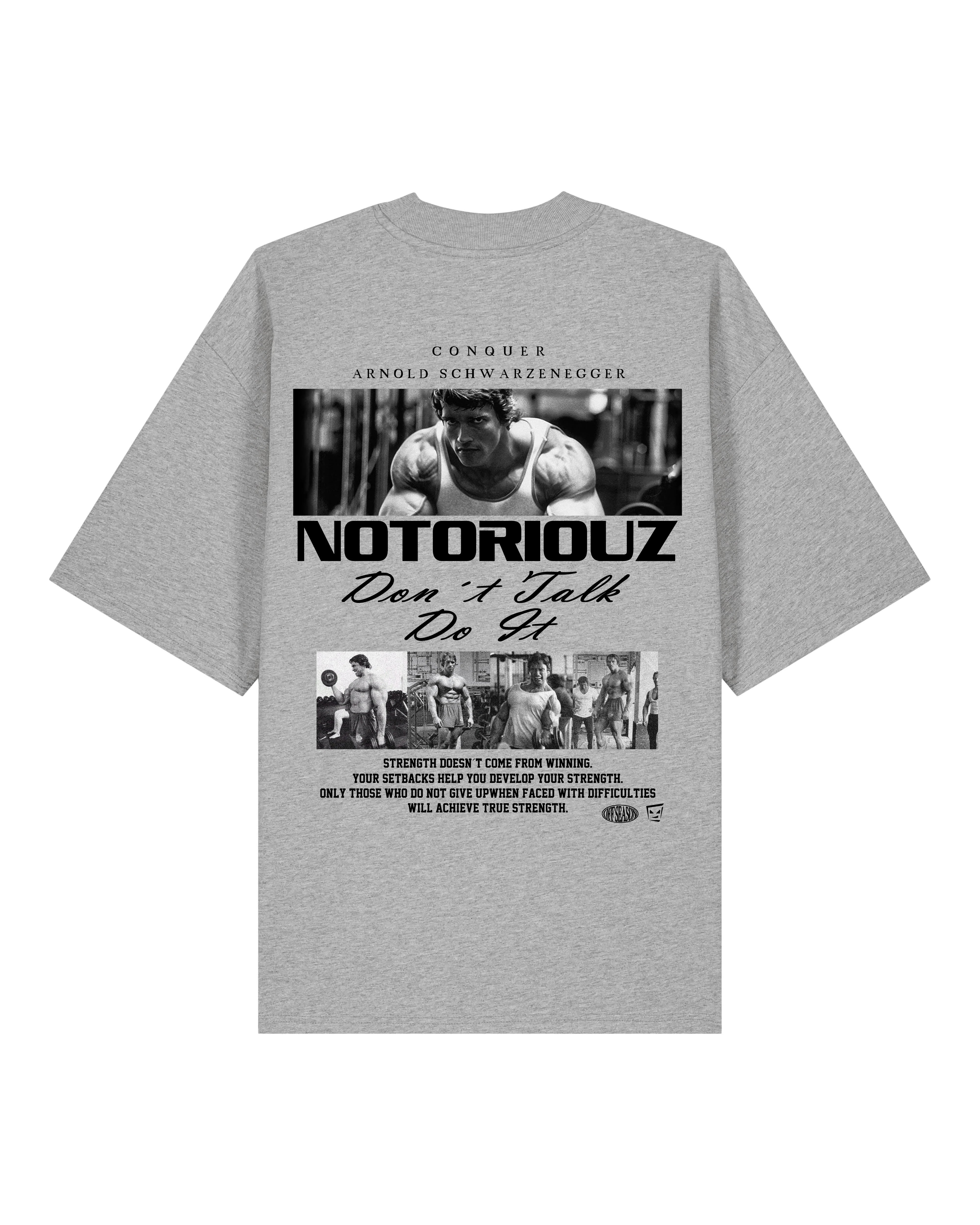 Arnold Gym Shirt Oversized Pump Cover Fitness Spruch | teelavo