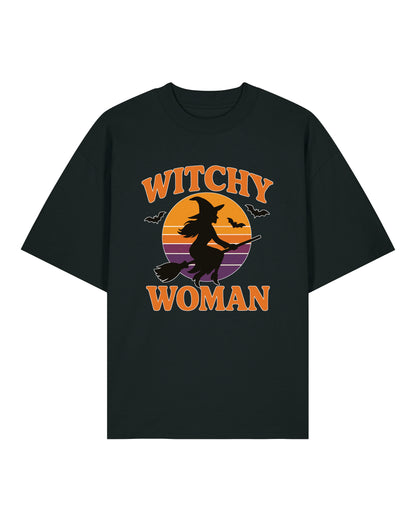 Witchy Woman – Halloween T-Shirt mit Hexe im Retro Design | teelavo