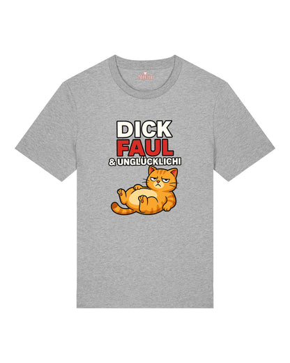 Dick Faul & Unglücklich Lustiges Katzen T-Shirt | teelavo