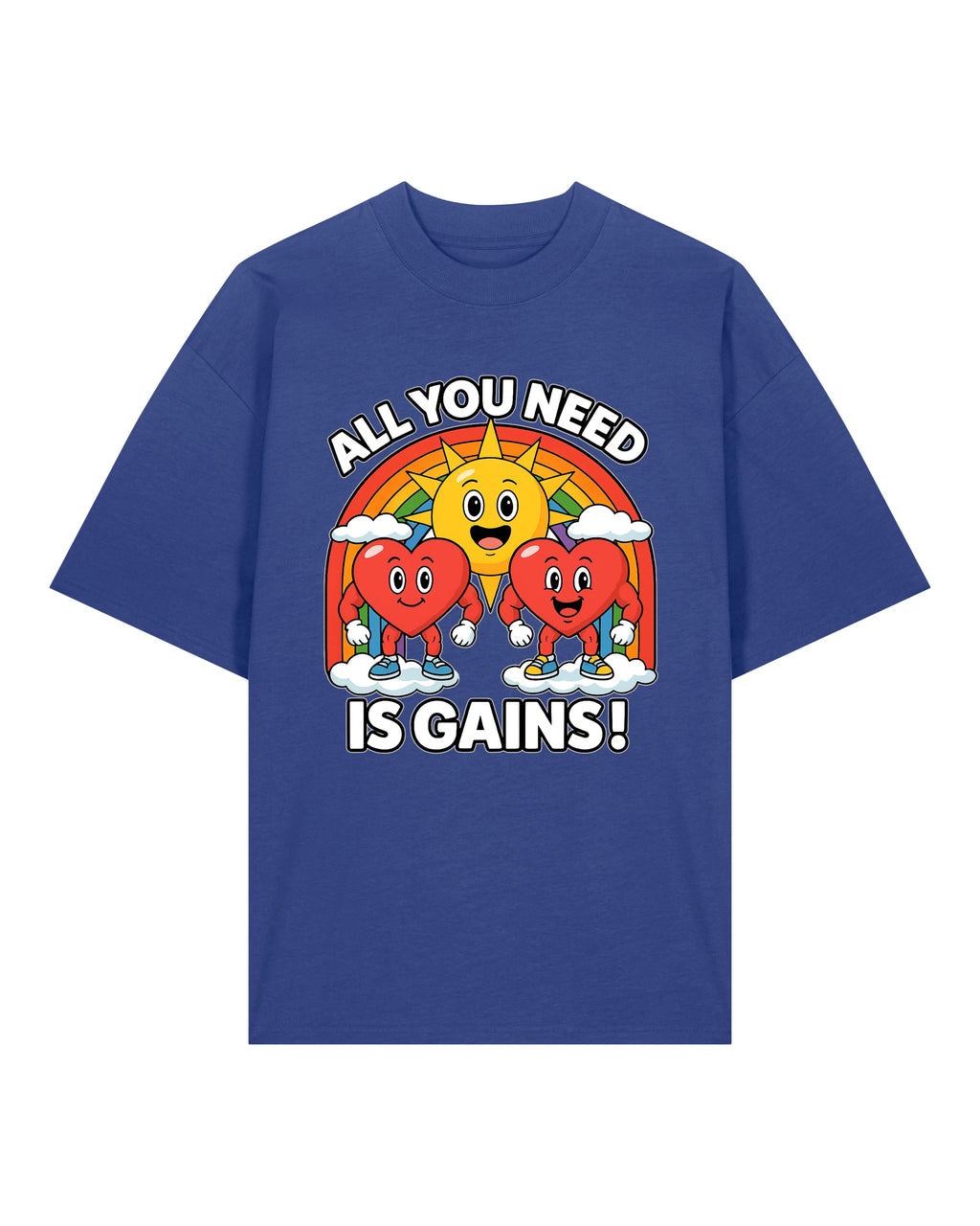 All You Need Is Gains Oversized Gym Shirt Herren | teelavo