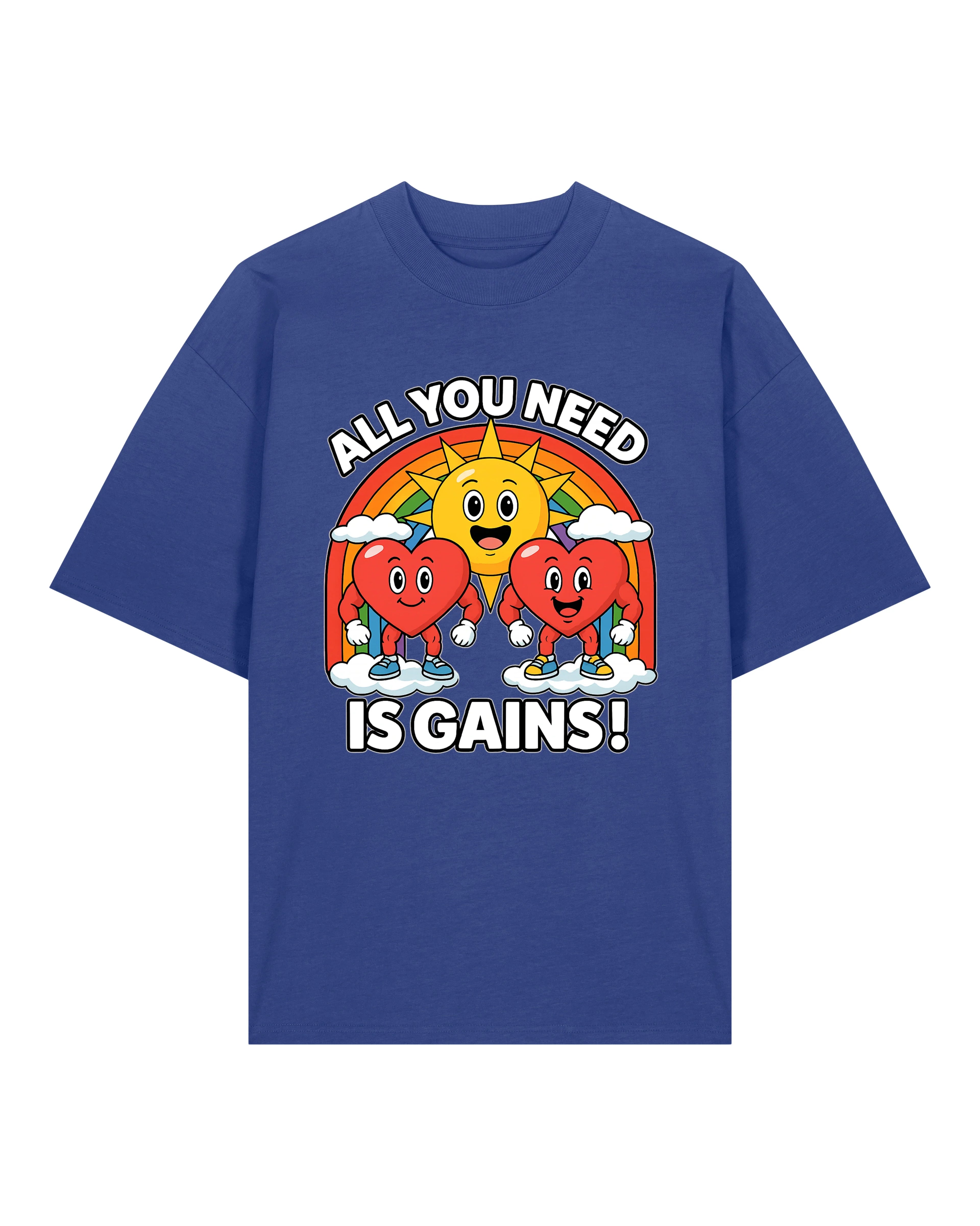 All You Need Is Gains Oversized Gym Shirt Herren | teelavo