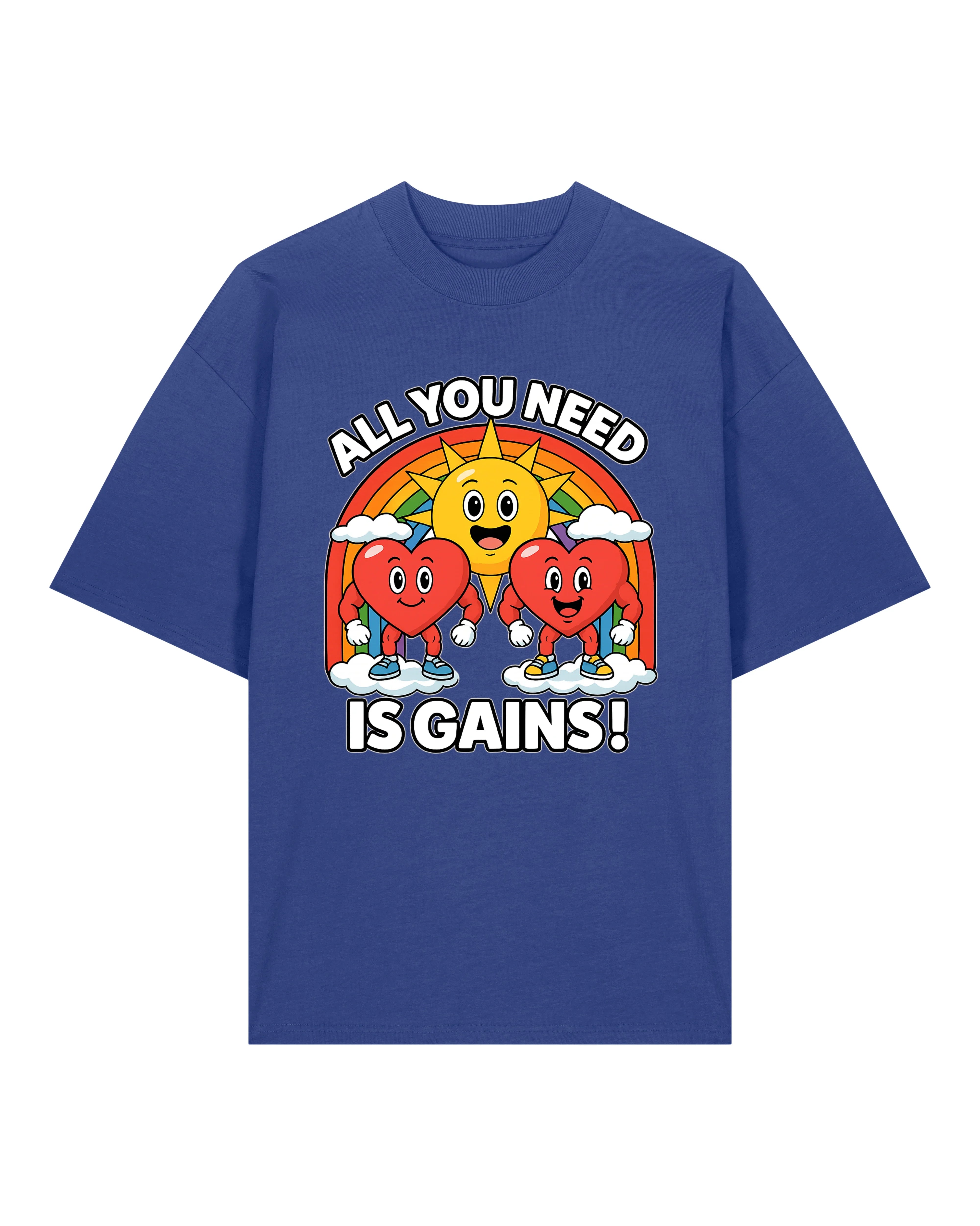 All You Need Is Gains Oversized Gym Shirt Herren | teelavo