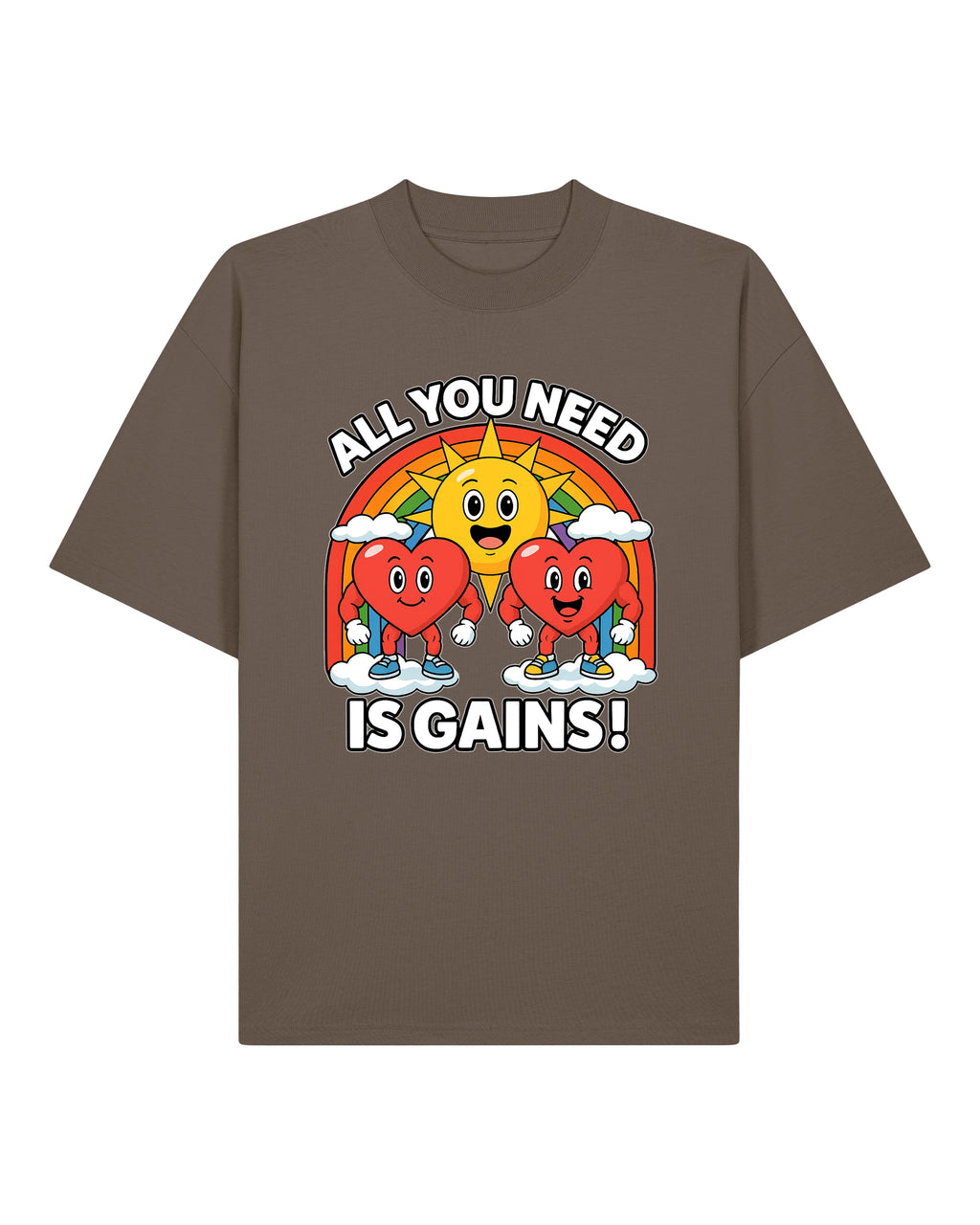 All You Need Is Gains Oversized Gym Shirt Herren | teelavo