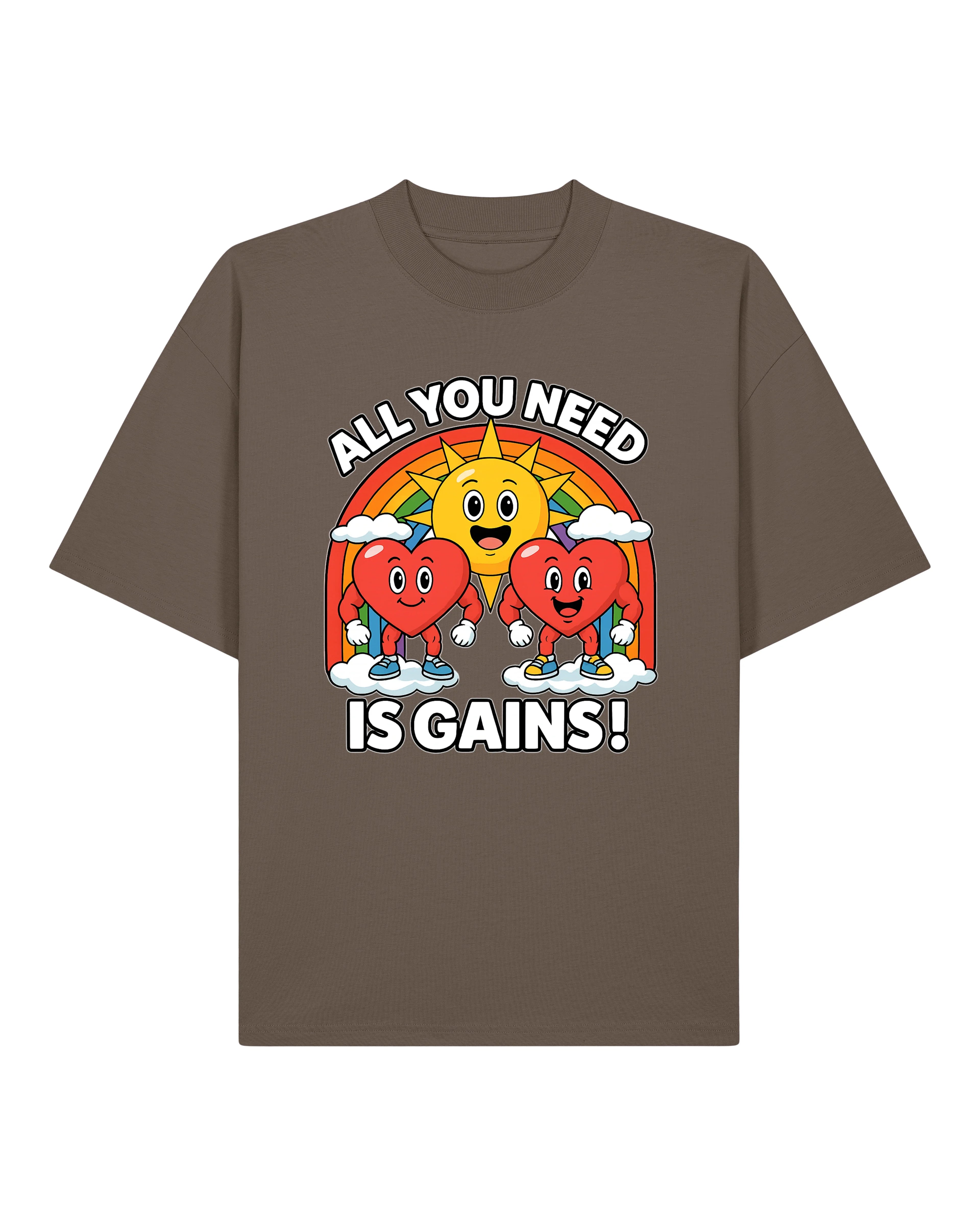 All You Need Is Gains Oversized Gym Shirt Herren | teelavo