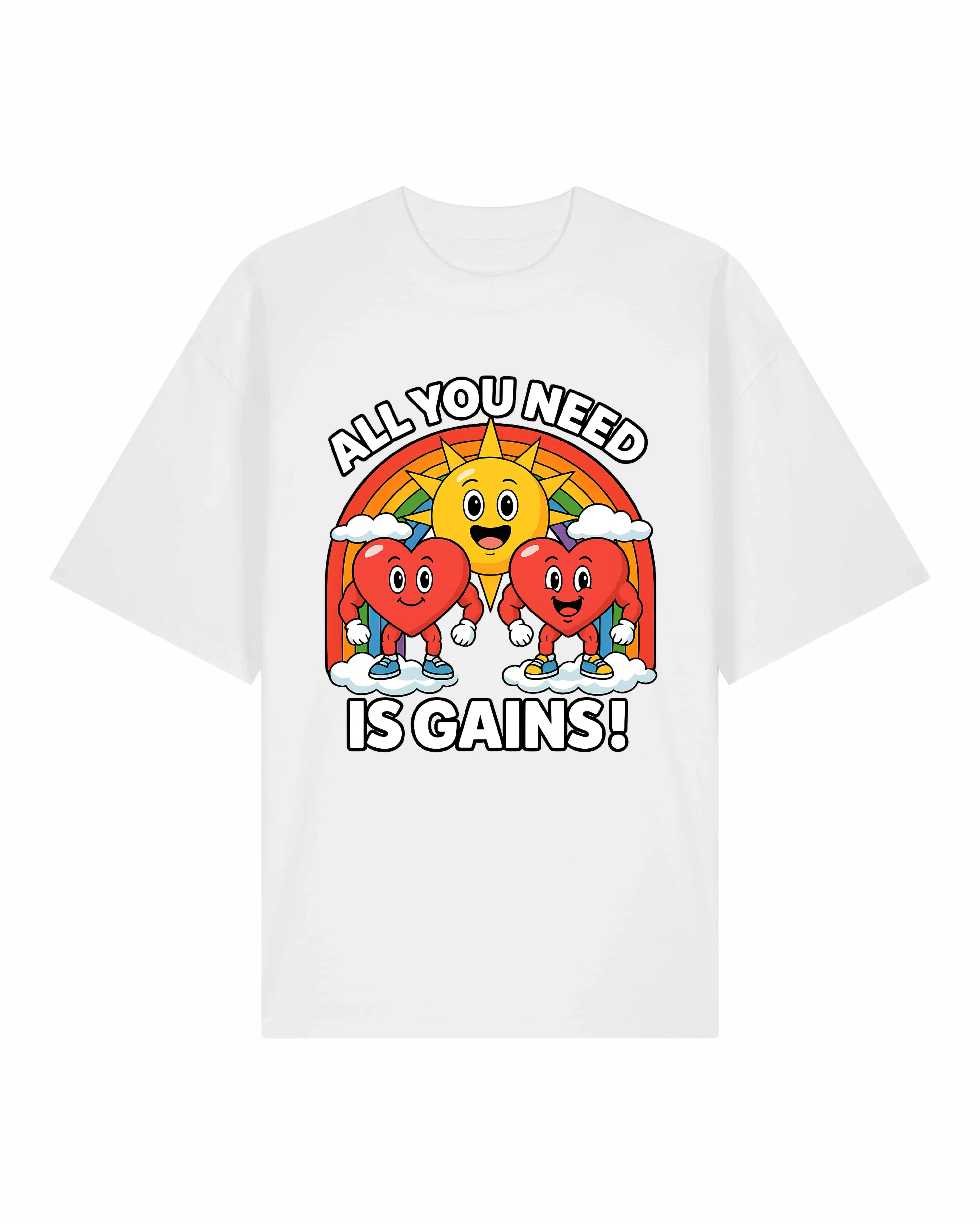 All You Need Is Gains Oversized Gym Shirt Herren | teelavo