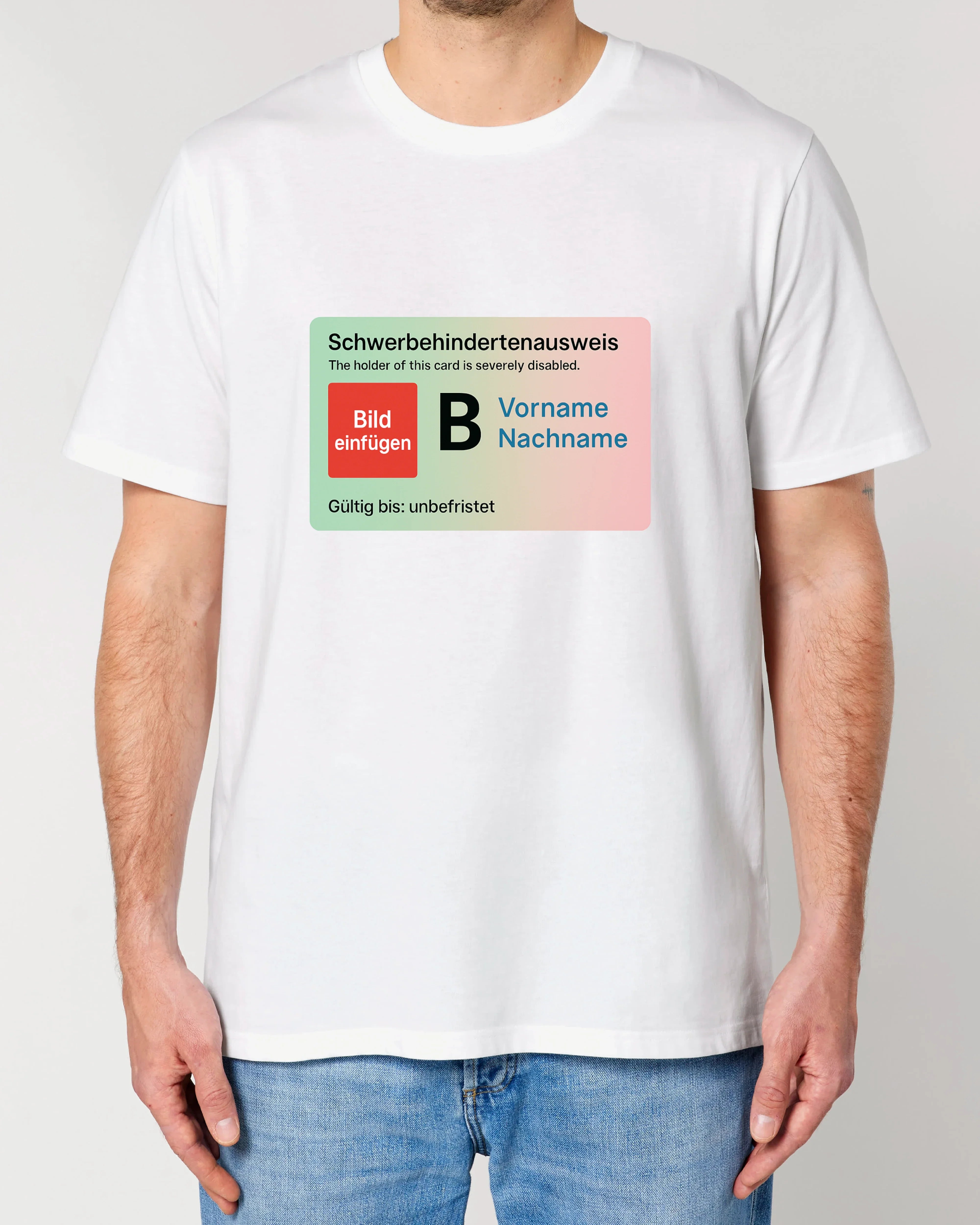 Schwerbehindertenausweis Personalisierbar - Premium Shirt Unisex
