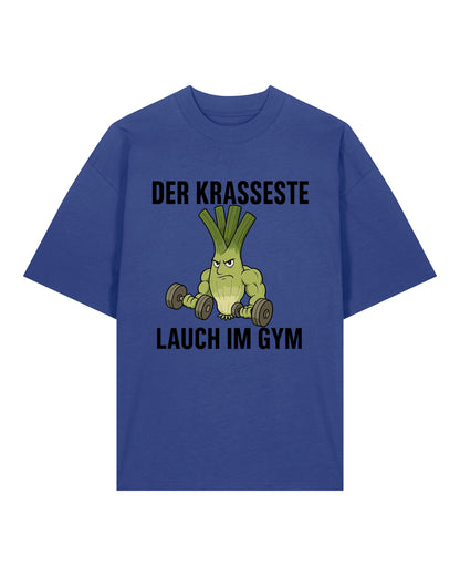 Der krasseste Lauch im Gym – Lustiges Fitness Pump Cover T-Shirt | teelavo