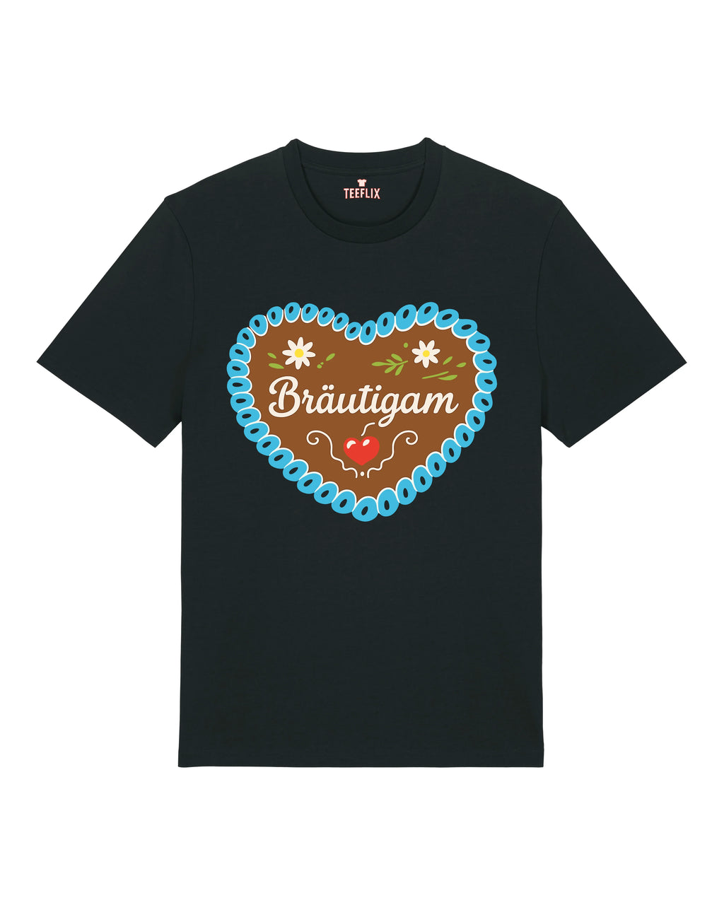Bräutigam JGA T-Shirt Lebkuchenherz Motiv | teelavo