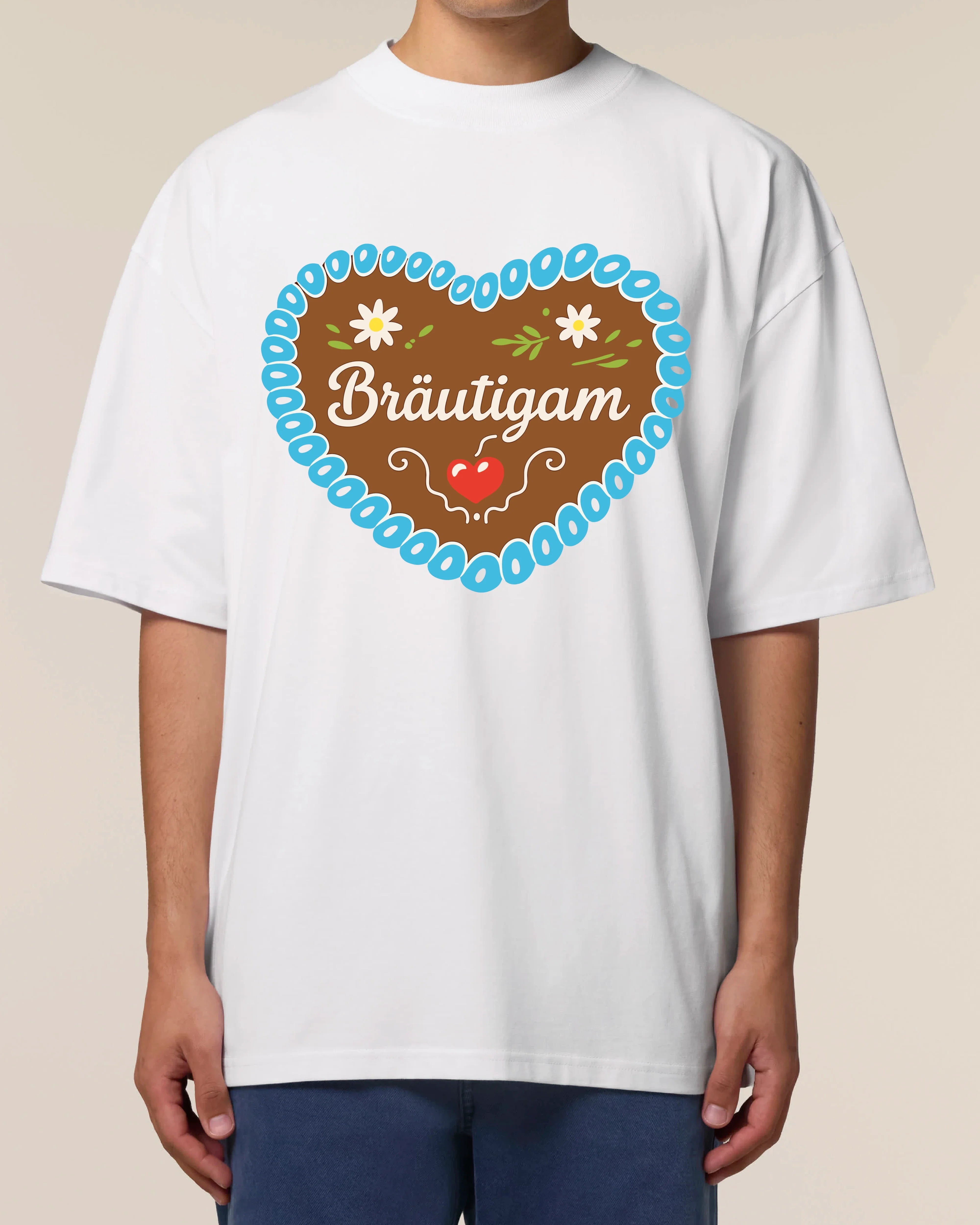Bräutigam JGA T-Shirt Lebkuchenherz Motiv | teelavo