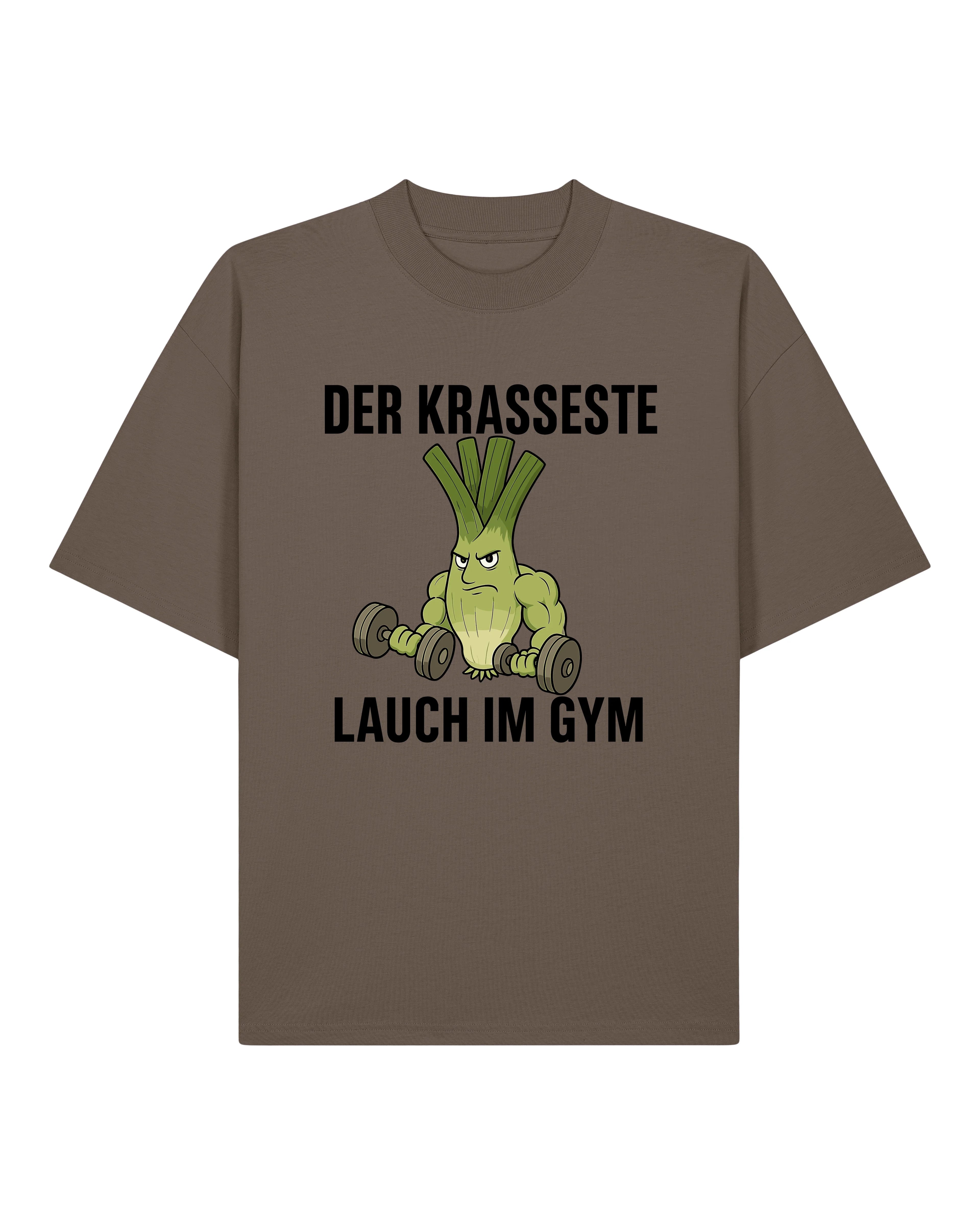 Der krasseste Lauch im Gym – Lustiges Fitness Pump Cover T-Shirt | teelavo