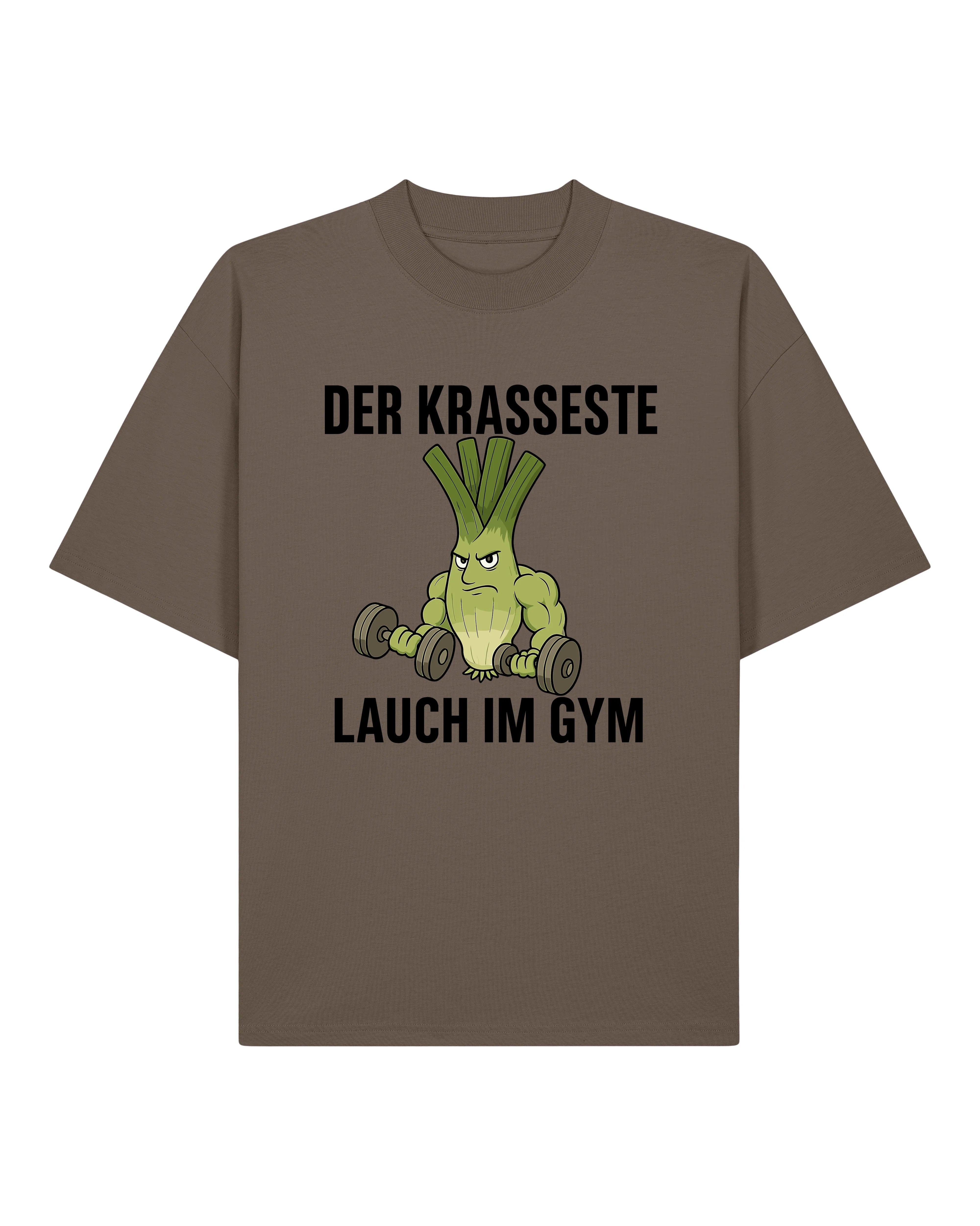 Der krasseste Lauch im Gym – Lustiges Fitness Pump Cover T-Shirt | teelavo