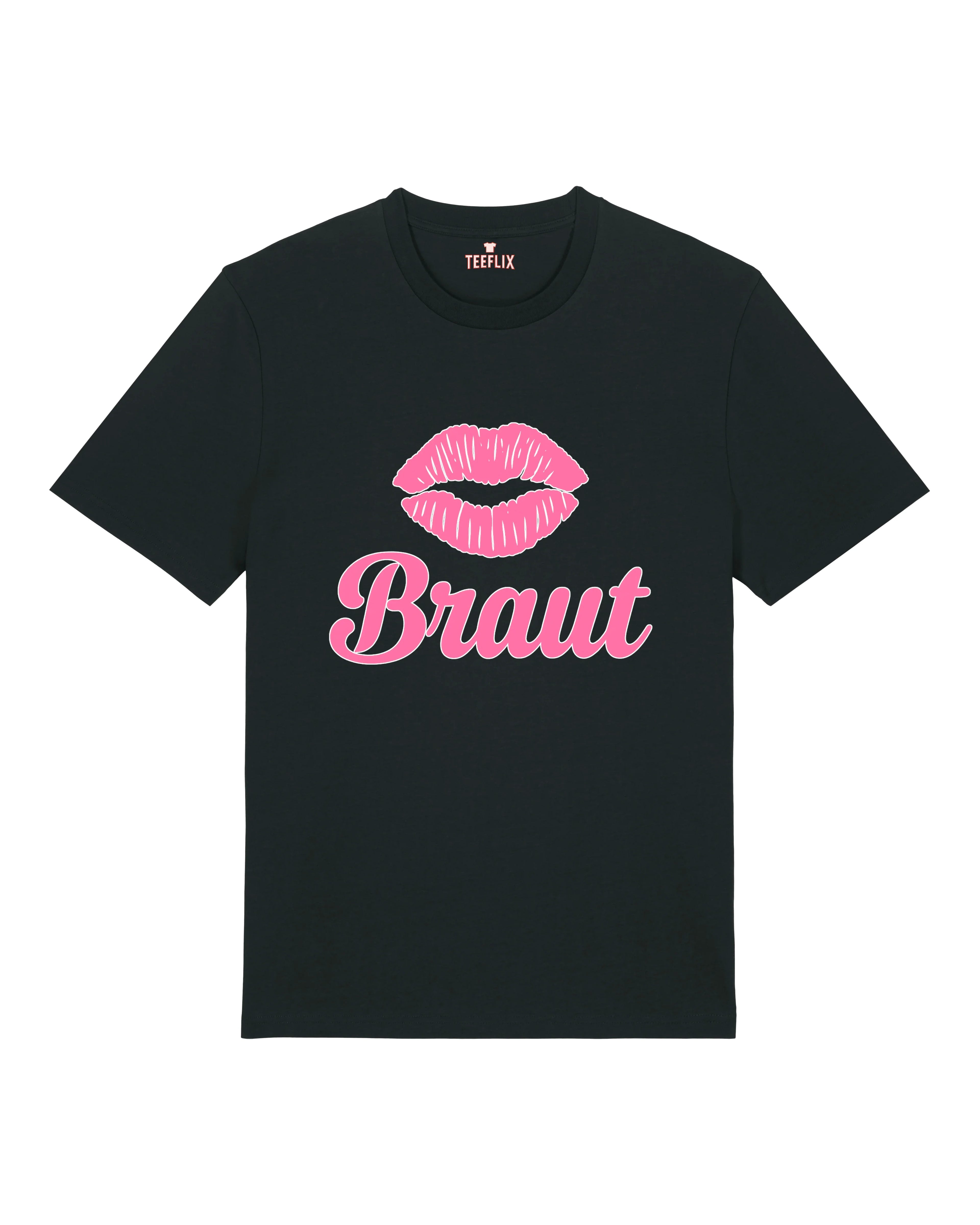 Braut JGA T-Shirt – Kussmund Junggesellinnenabschied | teelavo