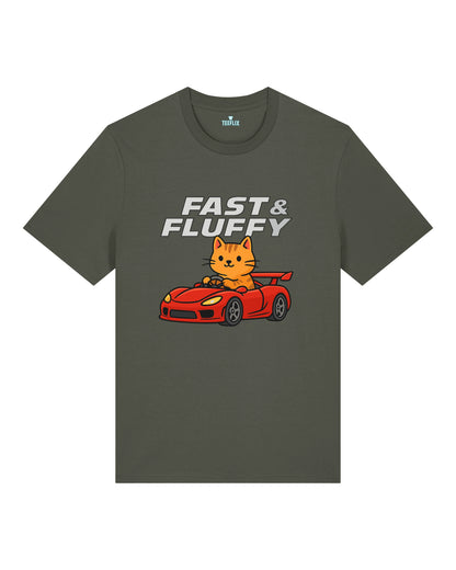 Fast & Fluffy Lustiges Katzen Auto T-Shirt Spruch | teelavo