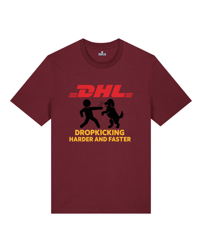DHL Parodie Dropkicking Harder And Faster Lustiges Shirt| teelavo