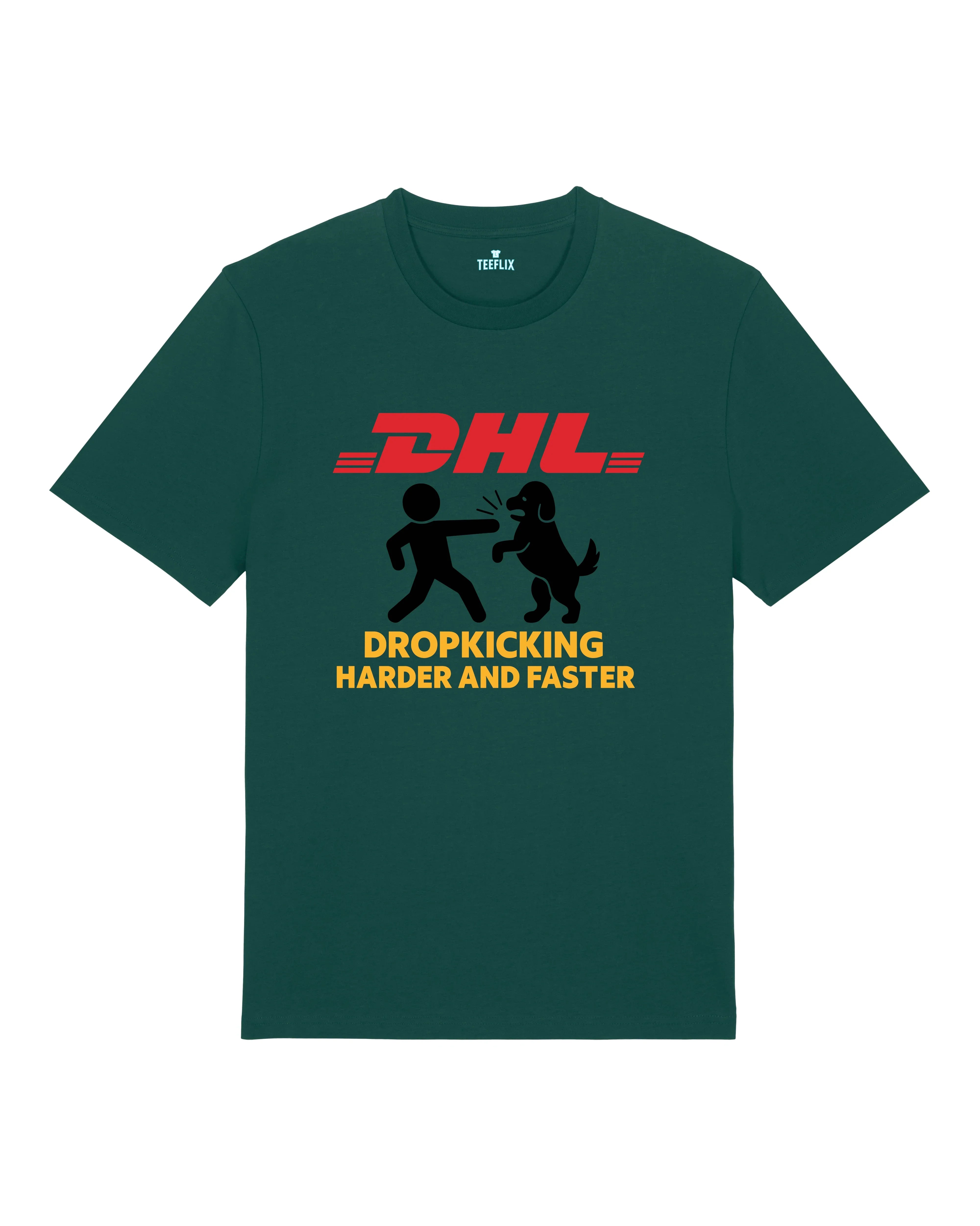 DHL Parodie Dropkicking Harder And Faster Lustiges Shirt| teelavo