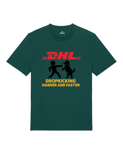 DHL Parodie Dropkicking Harder And Faster Lustiges Shirt| teelavo