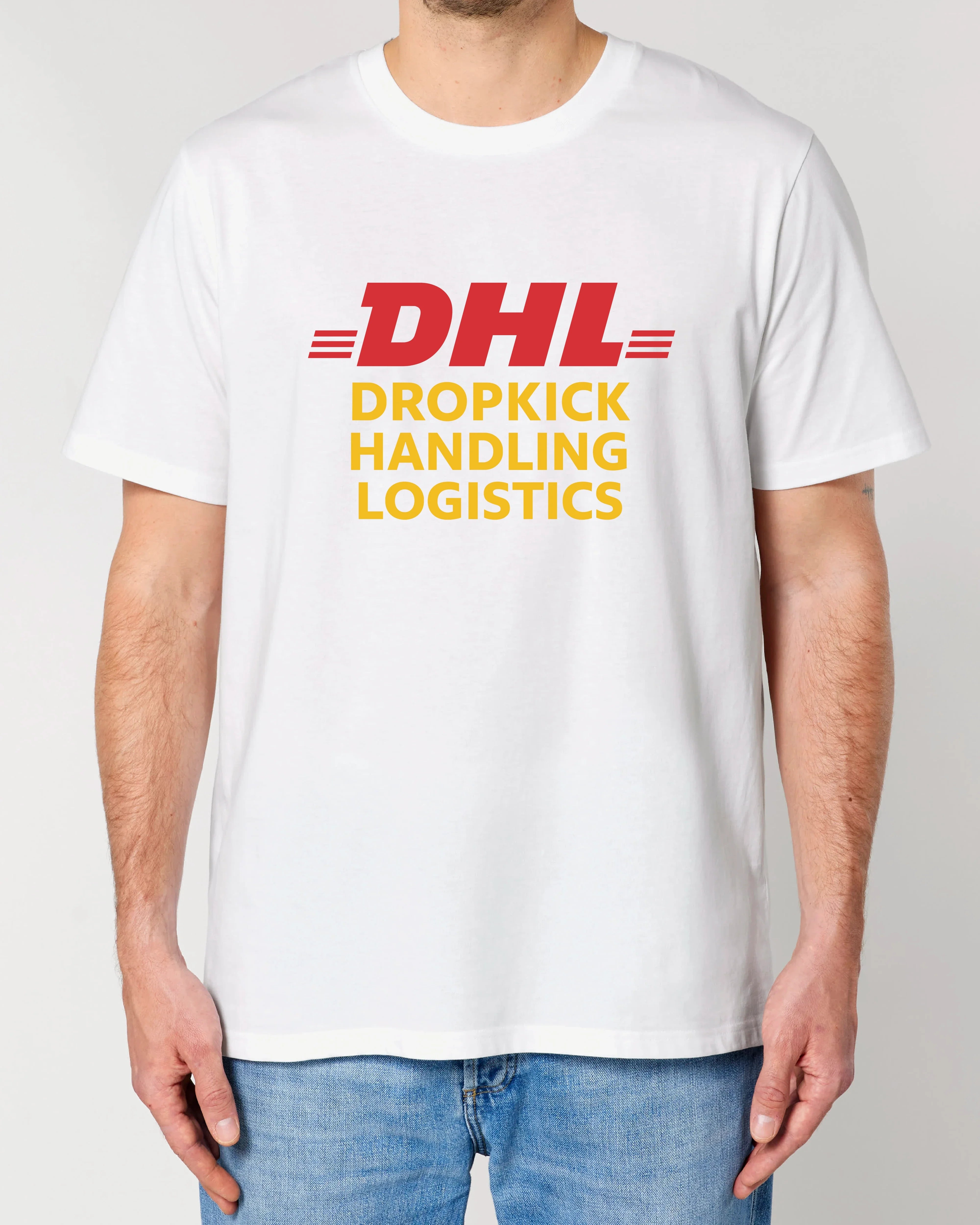 DHL Parodie Dropkick Handling Logistics Lustiges Shirt | teelavo