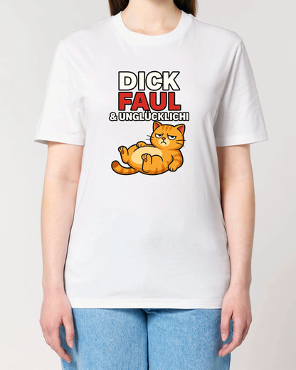 Dick Faul & Unglücklich Lustiges Katzen T-Shirt | teelavo