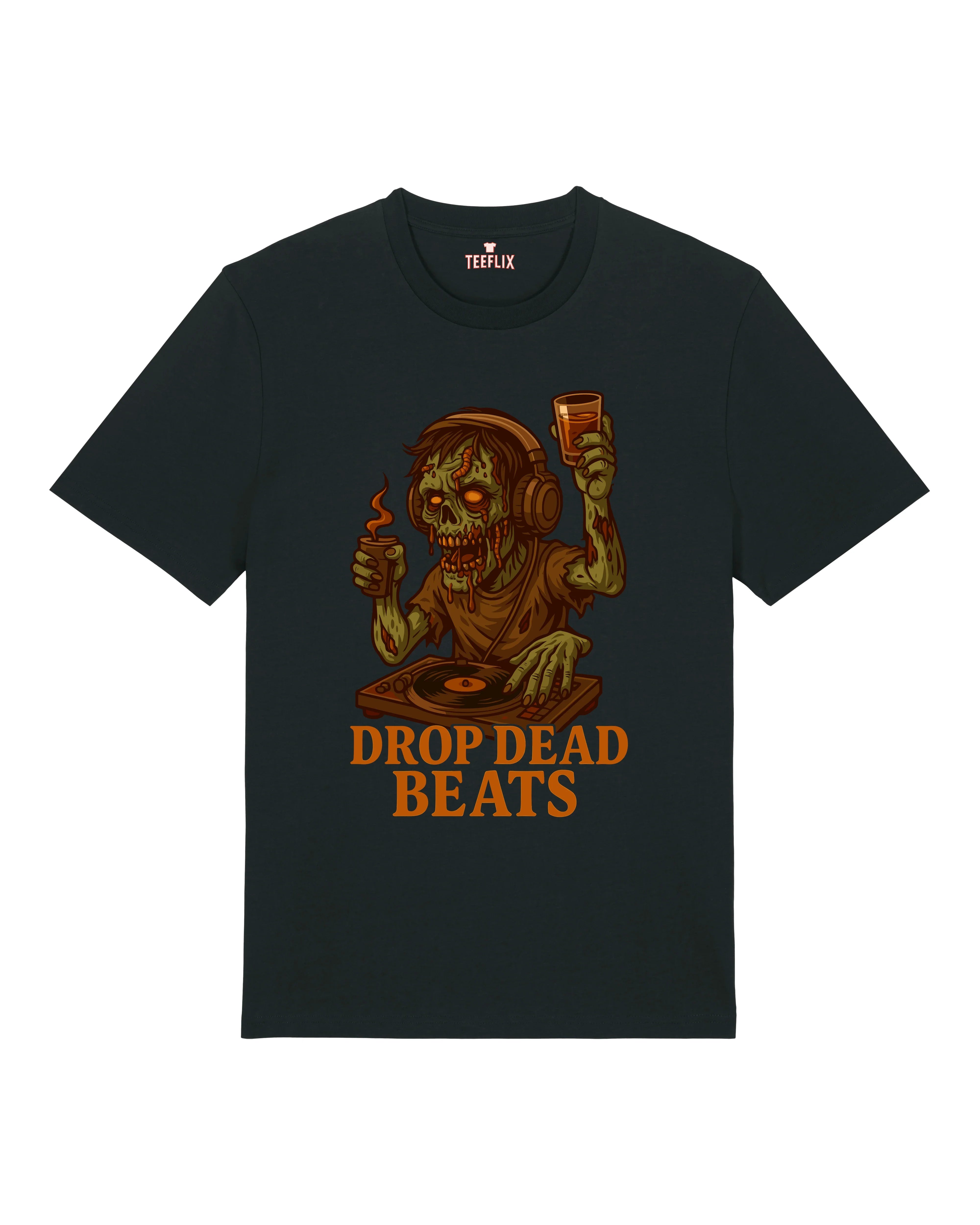 Drop Dead Beats Zombie Halloween Shirt – Lustiges Horror Spruchshirt | teelavo