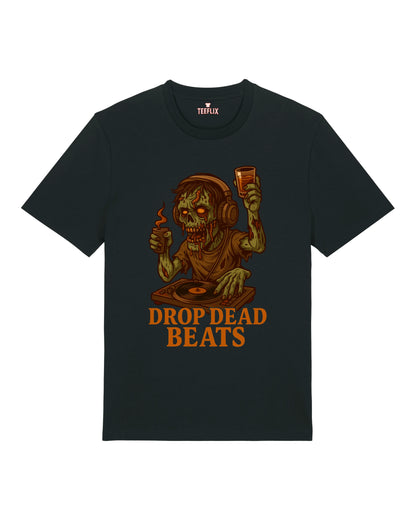 Drop Dead Beats Zombie Halloween Shirt – Lustiges Horror Spruchshirt | teelavo