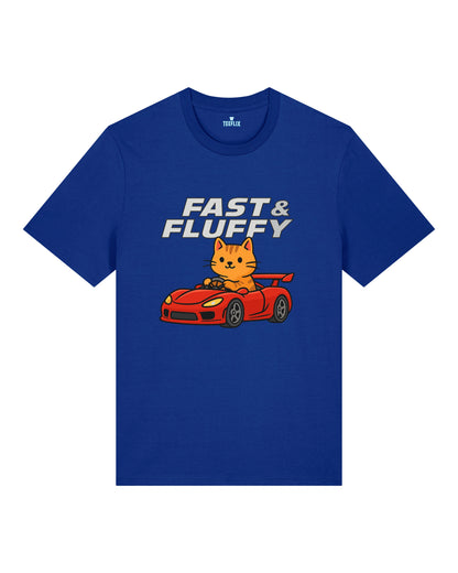 Fast & Fluffy Lustiges Katzen Auto T-Shirt Spruch | teelavo
