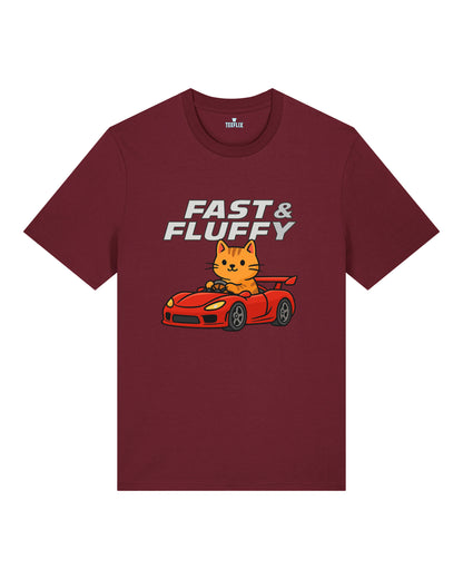 Fast & Fluffy Lustiges Katzen Auto T-Shirt Spruch | teelavo