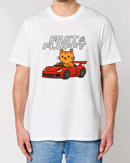 Fast & Fluffy Lustiges Katzen Auto T-Shirt Spruch | teelavo