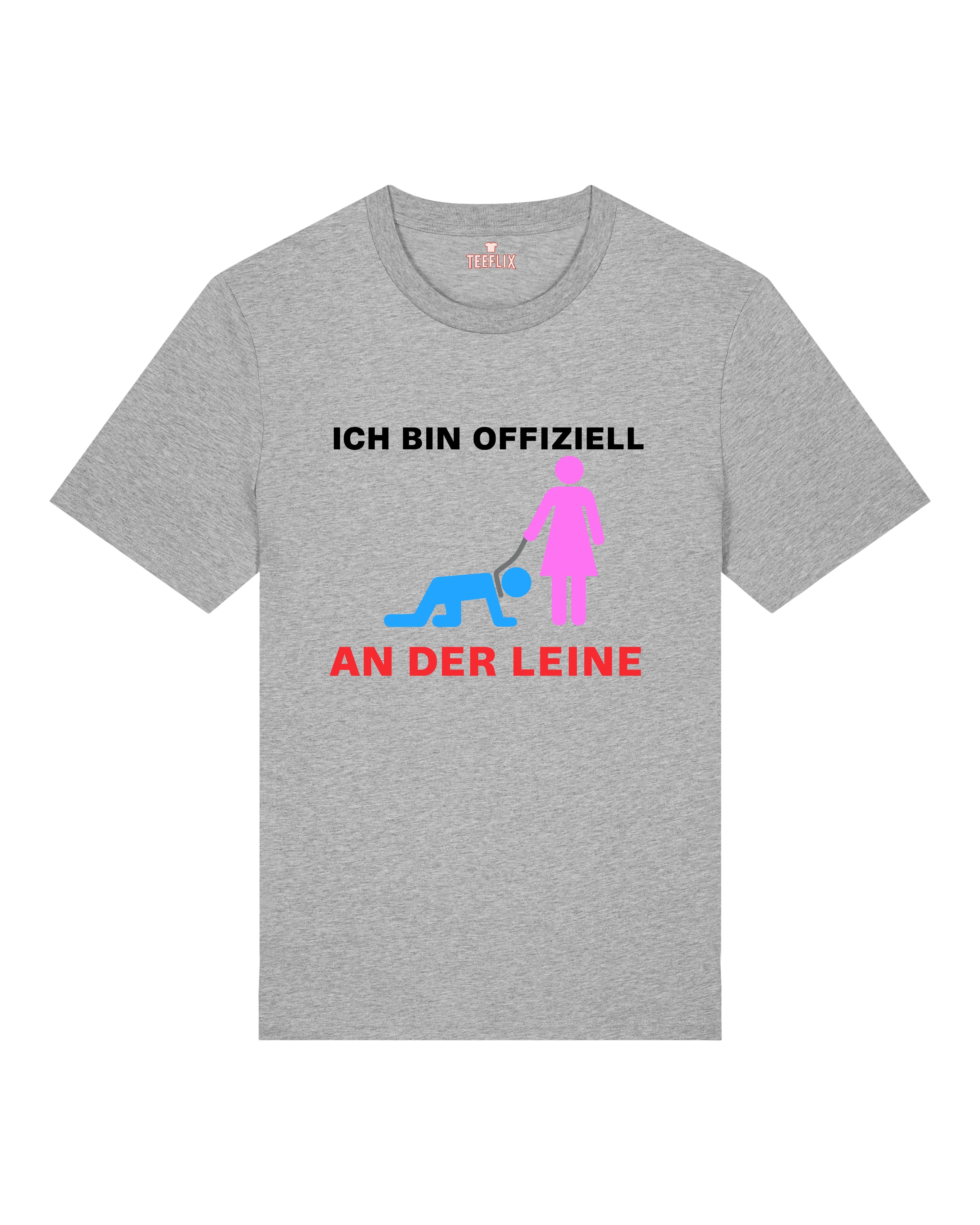 Lustiges JGA Shirt Ich bin offiziell an der Leine | teelavo
