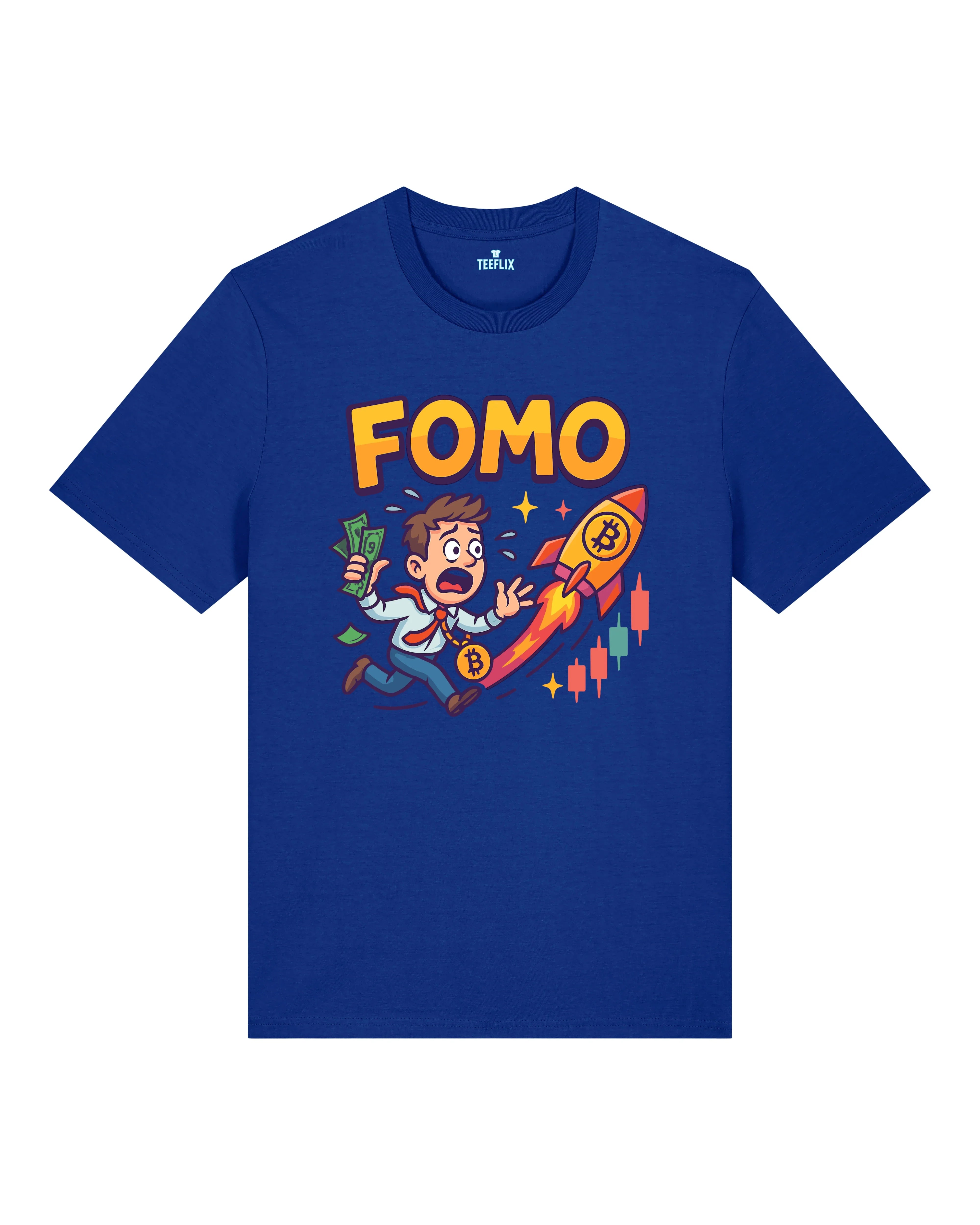 FOMO Bitcoin Rocket Crypto Shirt | teelavo