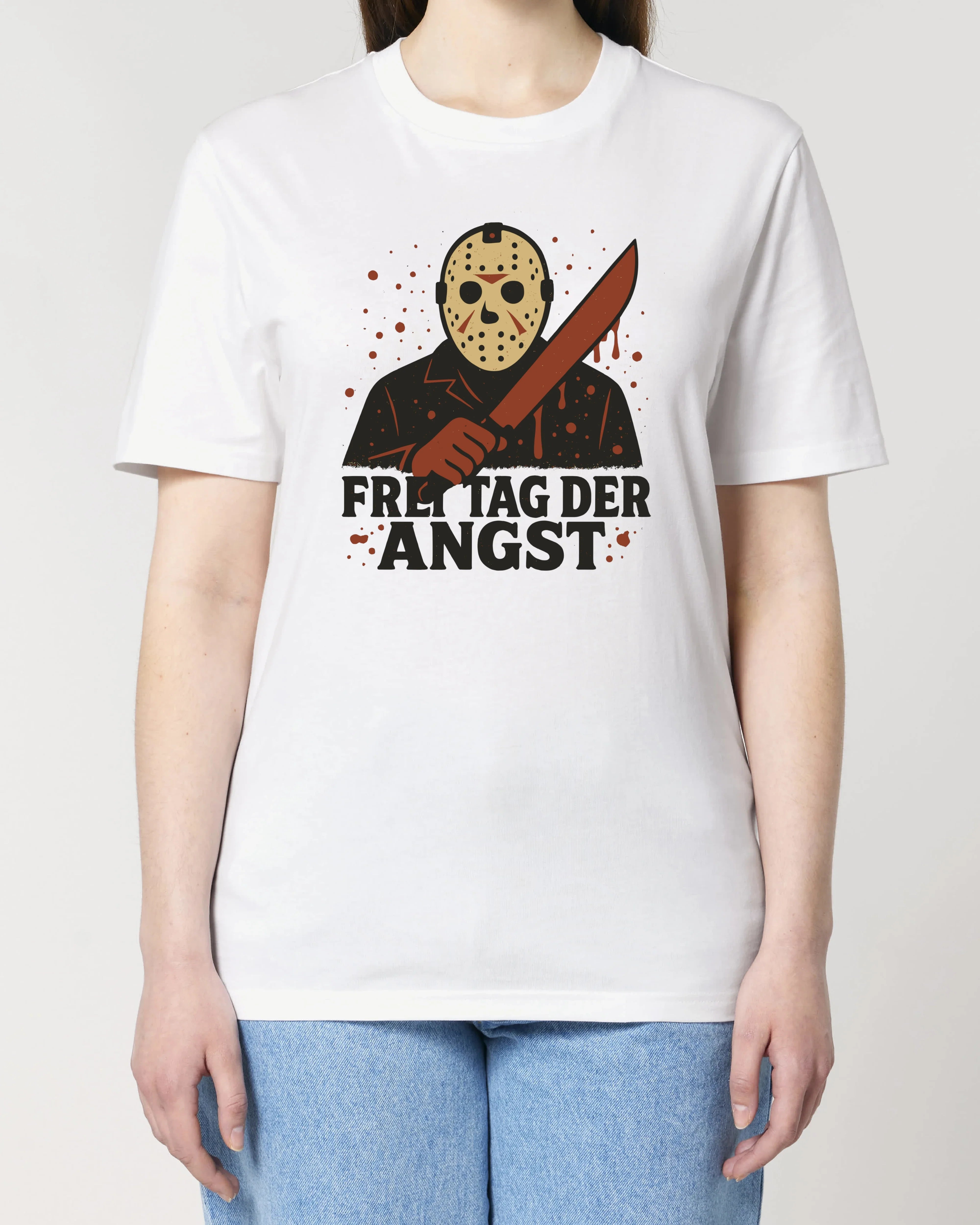 Freitag der Angst | Lustiges Halloween T-Shirt im Slasher-Stil | teelavo