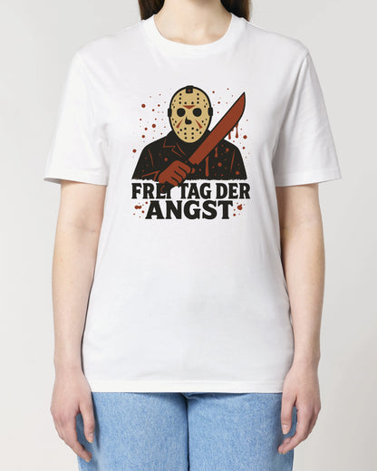 Freitag der Angst | Lustiges Halloween T-Shirt im Slasher-Stil | teelavo