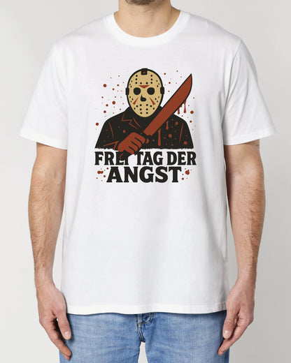 Freitag der Angst | Lustiges Halloween T-Shirt im Slasher-Stil | teelavo