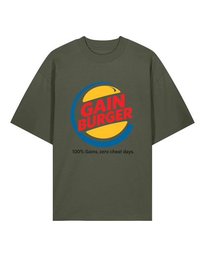 Gain Burger Shirt – Lustiges Fitness Pump Cover T-Shirt für Gym | teelavo