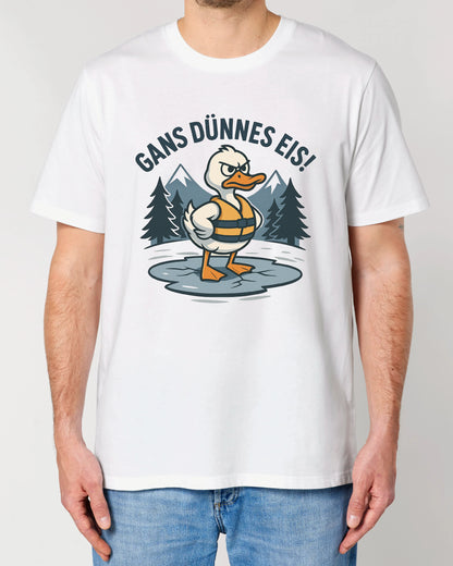 Gans Dünnes Eis! - Premium Shirt Unisex