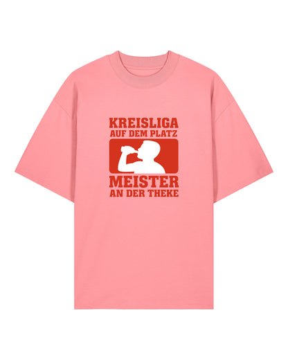 Kreisliga Shirt Meister an der Theke Oversized Lustiges Fußballshirt | teelavo