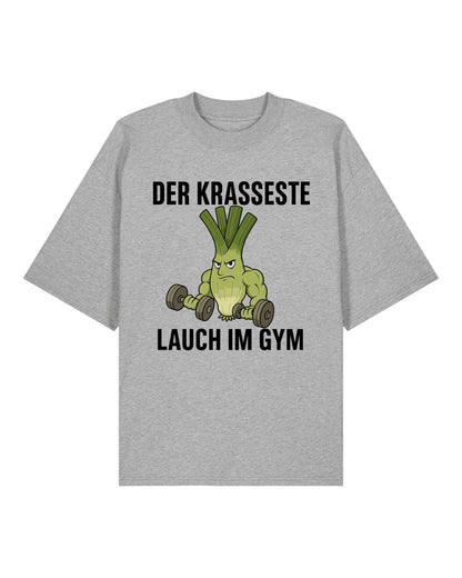 Der krasseste Lauch im Gym – Lustiges Fitness Pump Cover T-Shirt | teelavo