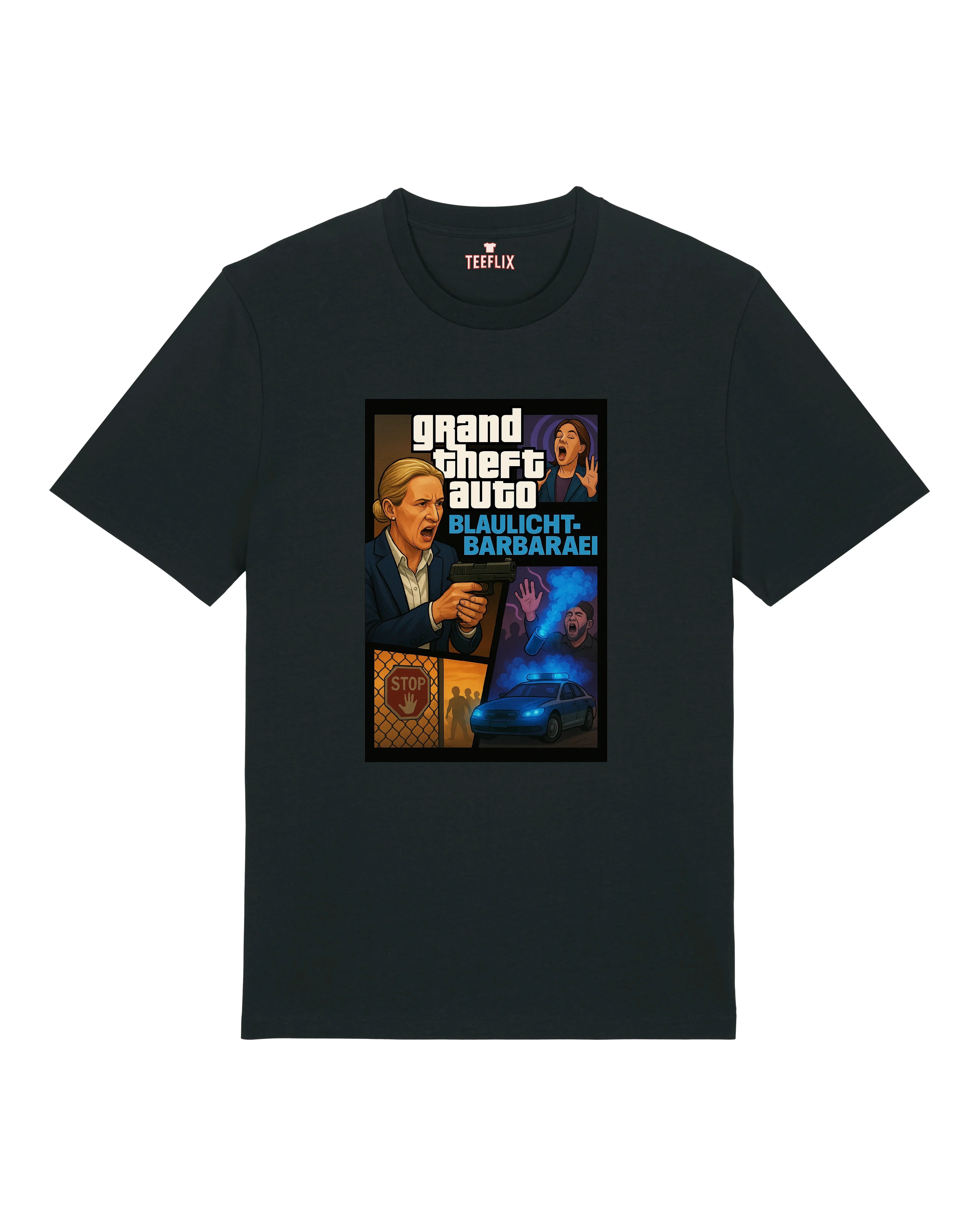 gta Blaulicht Barberaei Oversized Shirt