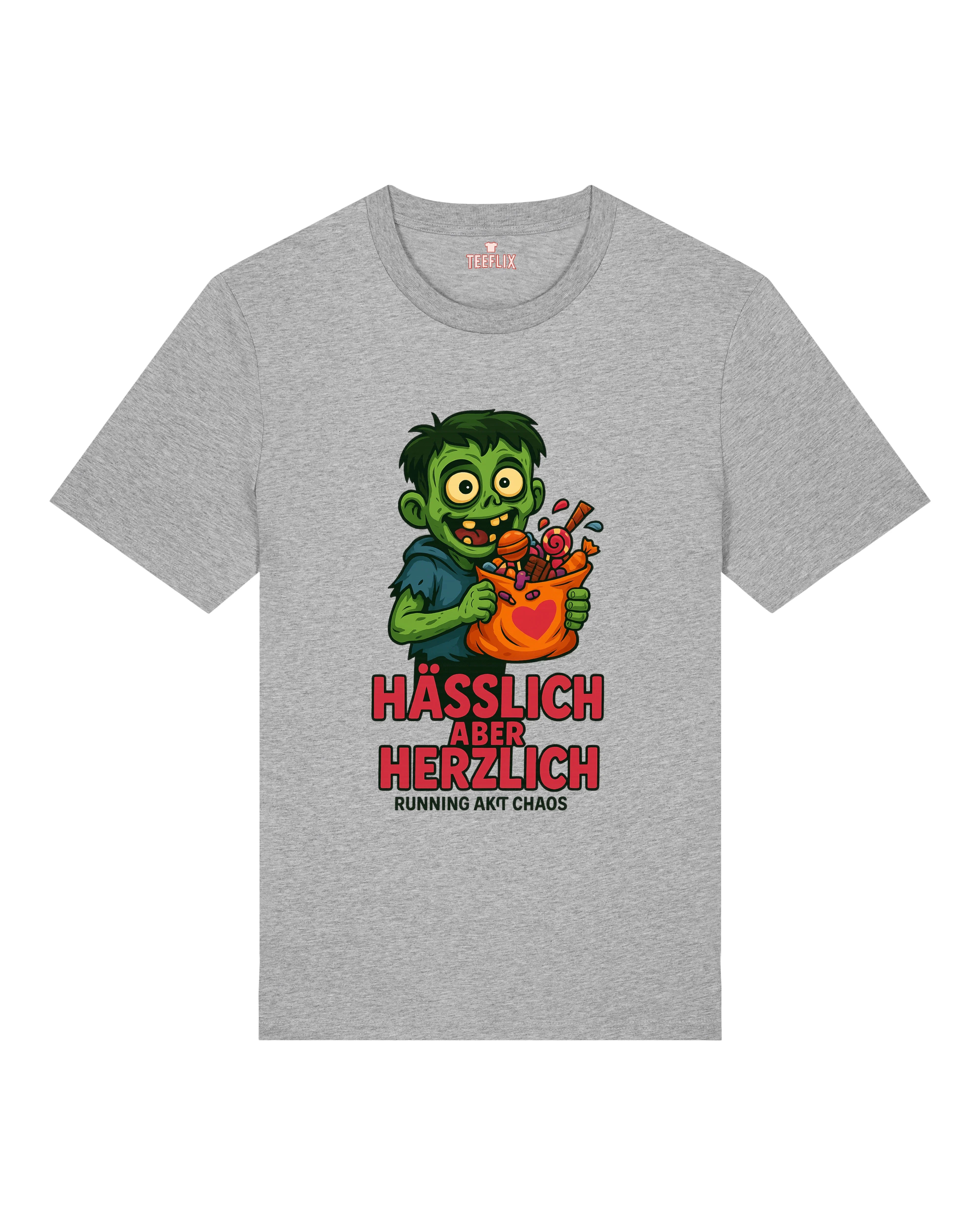 Hässlich aber Herzlich – Zombie Halloween Shirt | Lustiges Premium Unisex T-Shirt – teelavo