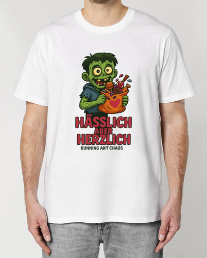 Hässlich aber Herzlich – Zombie Halloween Shirt | Lustiges Premium Unisex T-Shirt – teelavo
