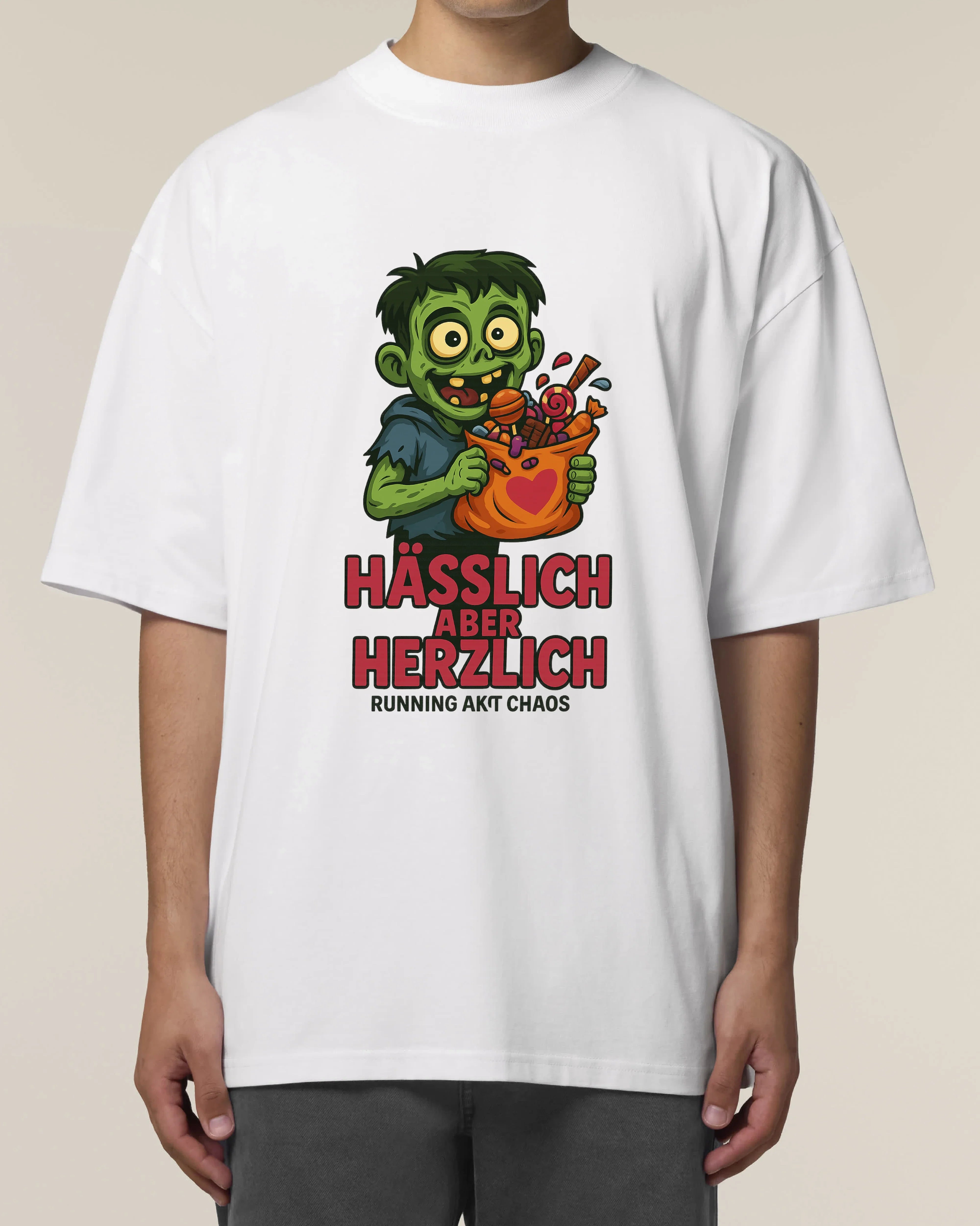 Hässlich aber Herzlich – Zombie Halloween Shirt | Lustiges Premium Unisex T-Shirt – teelavo