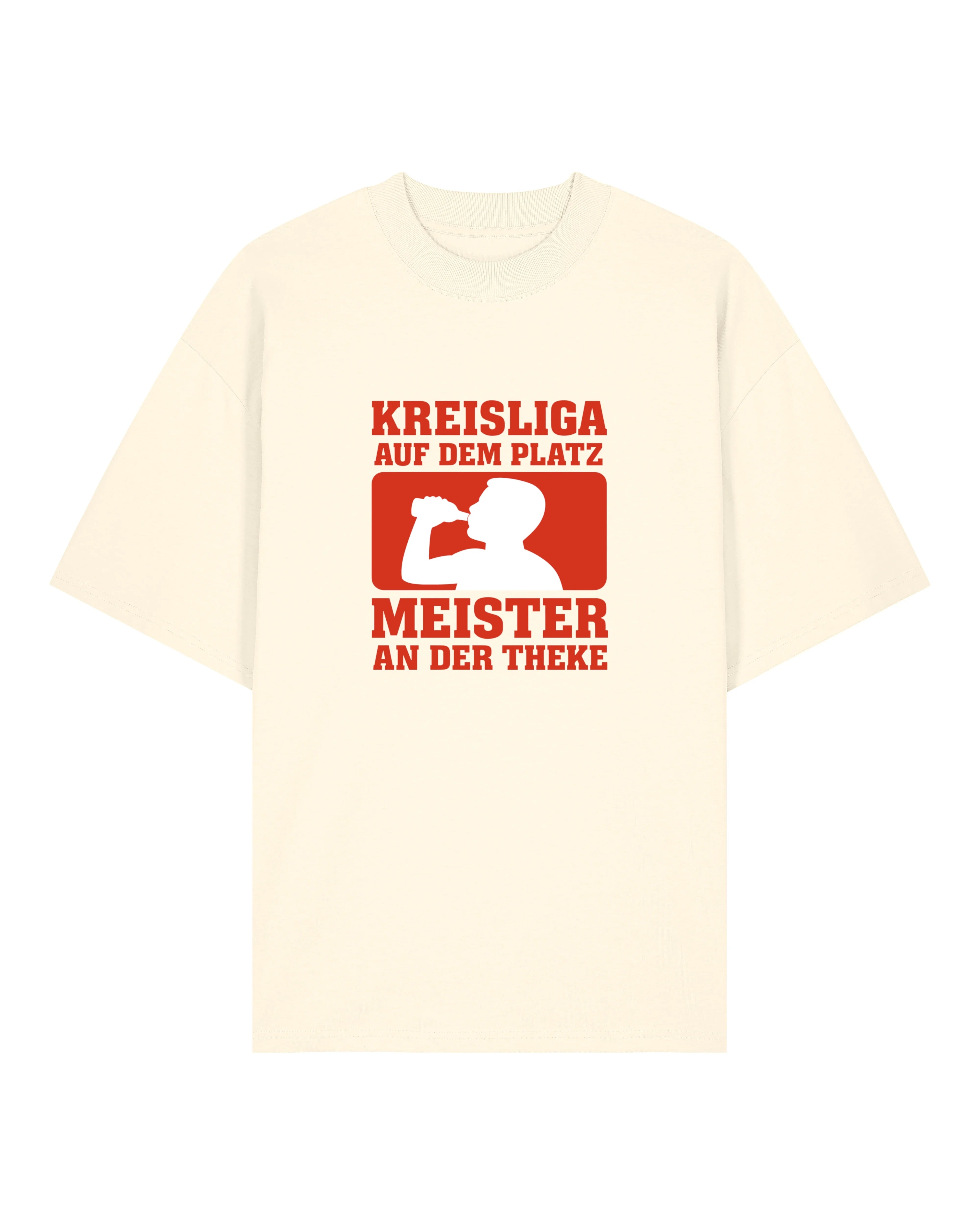 Kreisliga Shirt Meister an der Theke Oversized Lustiges Fußballshirt | teelavo