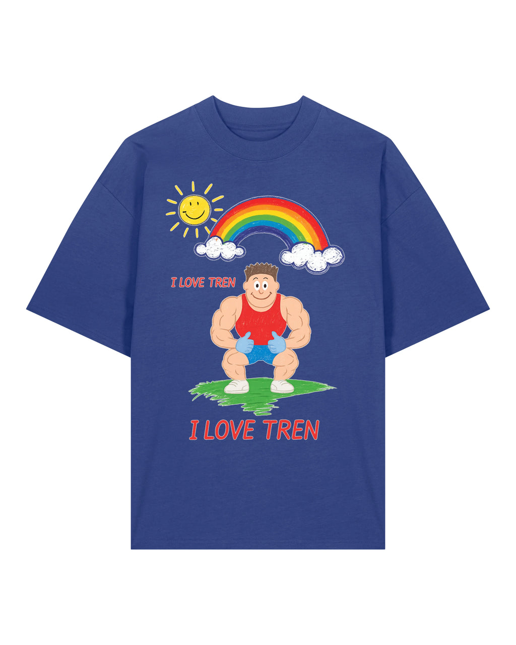 I Love Tren Oversized Gym Shirt Pump Cover Fun Shirt | teelavo