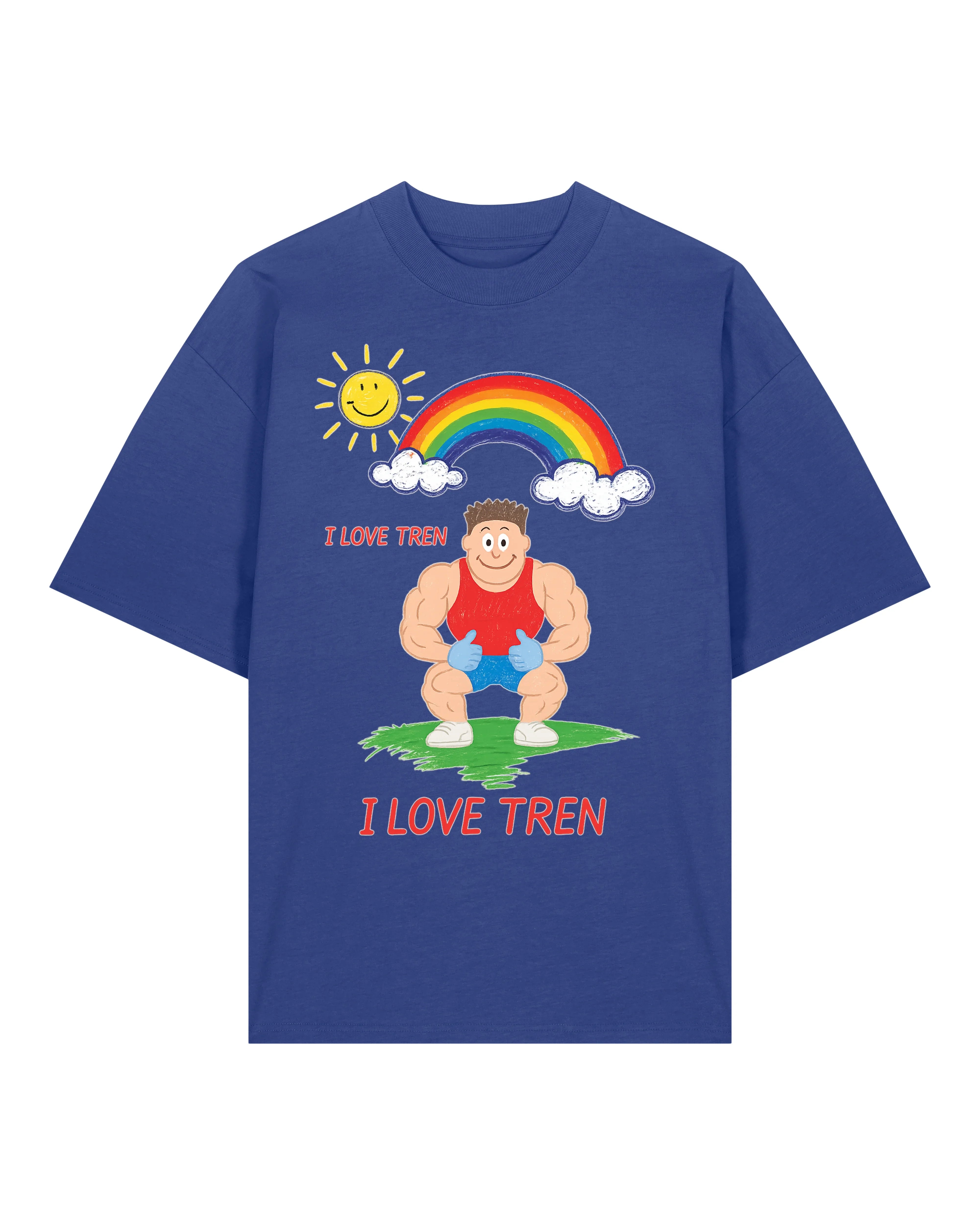 I Love Tren Oversized Gym Shirt Pump Cover Fun Shirt | teelavo