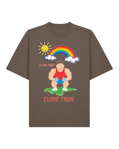 I Love Tren Oversized Gym Shirt Pump Cover Fun Shirt | teelavo